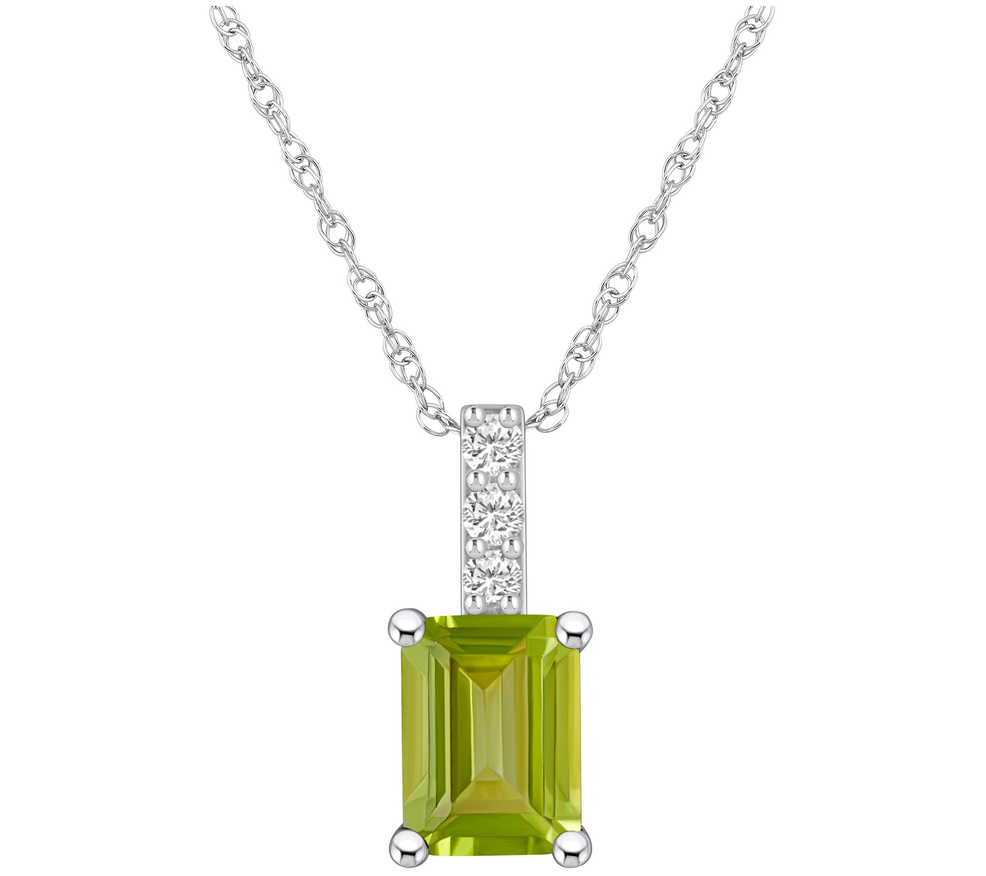 Affinity Gems Gemstone & Diamond Acccent Pendant w/ Chain, 14K