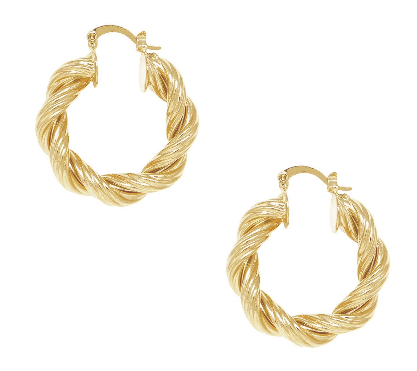 Ettika Modern Day Twist Hoop Earrings
