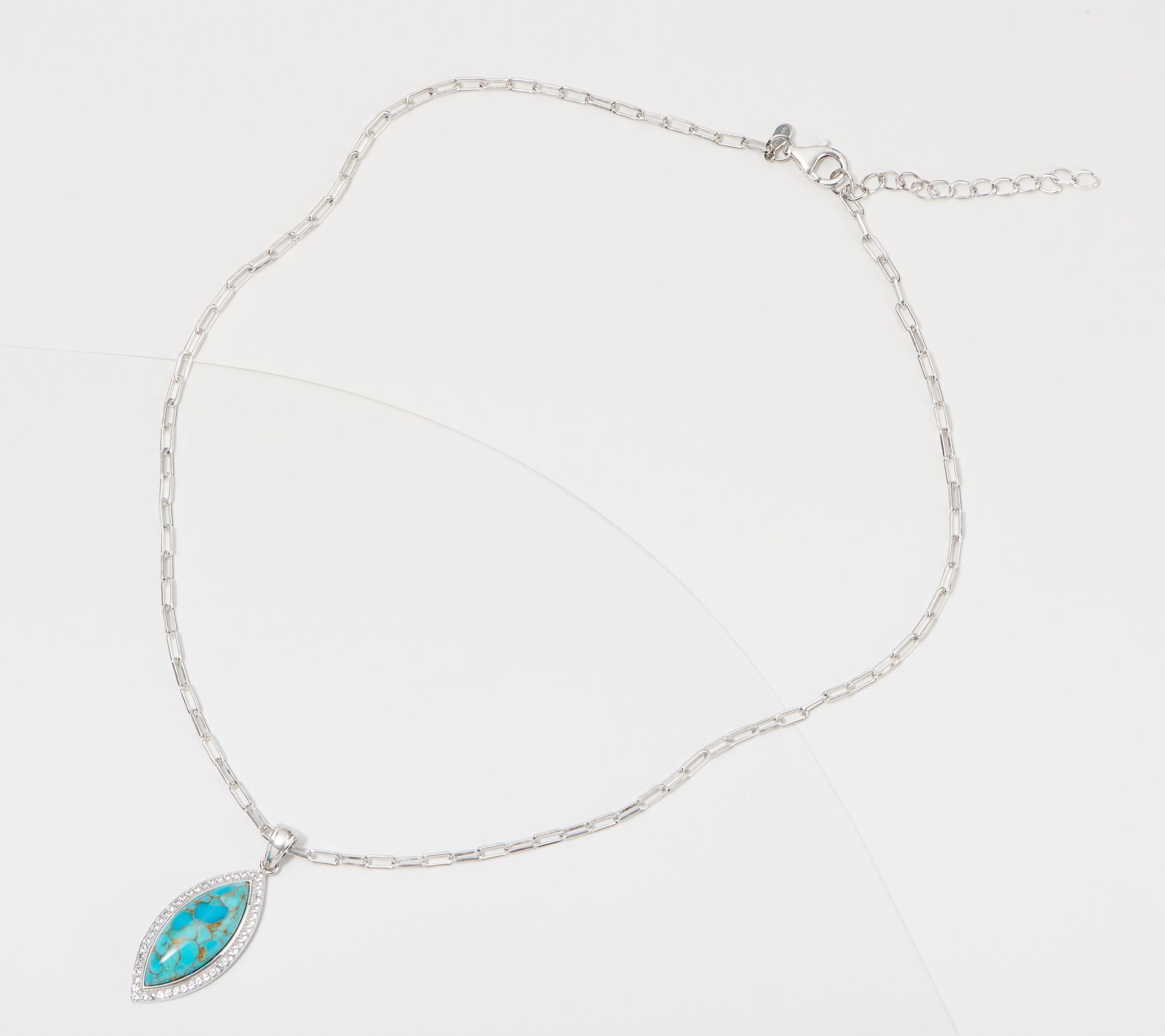 Sterling Silver Round Turquoise Beaded Necklace 