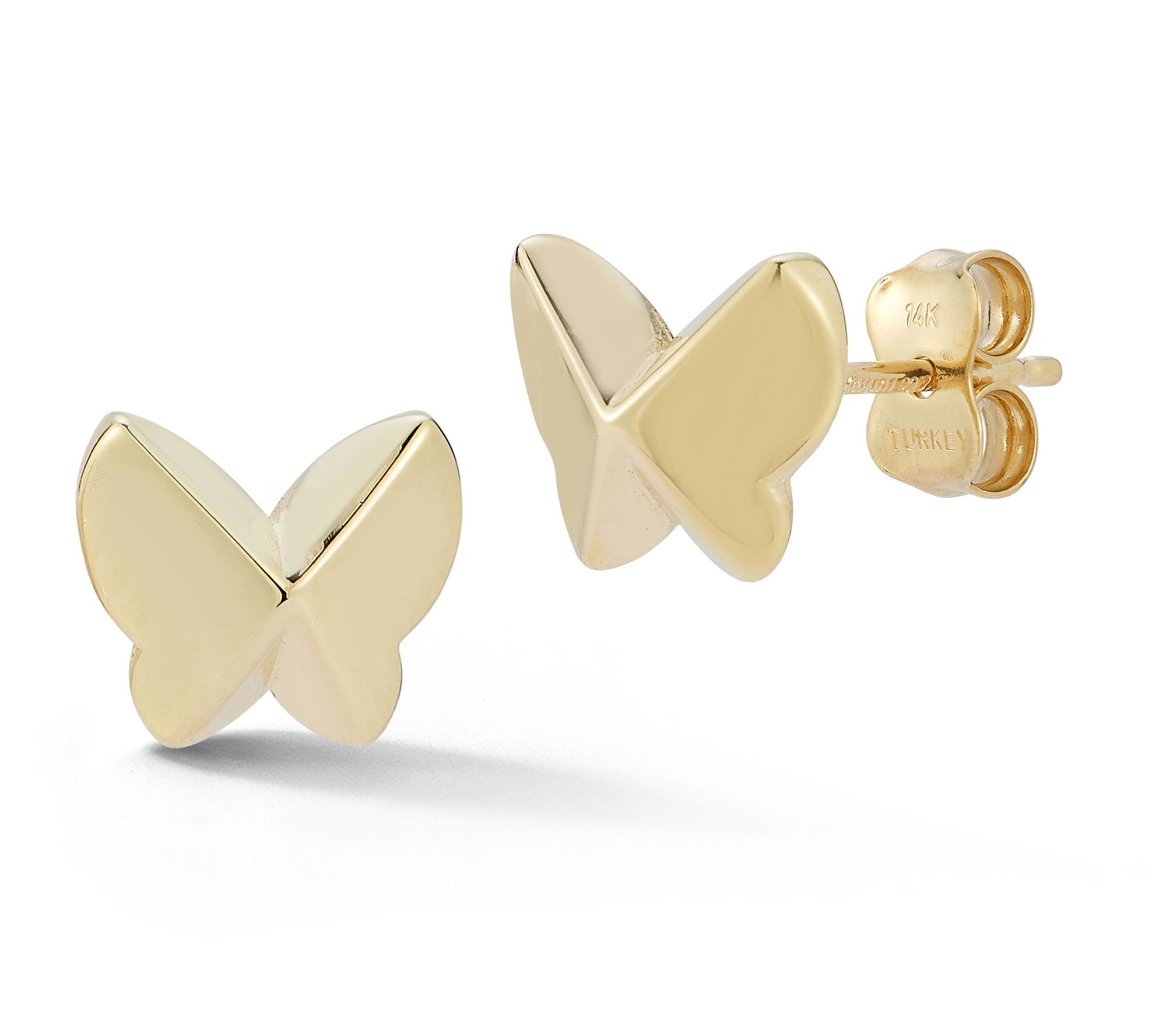 Luminosa Gold Geometric Butterfly Stud Earrings, 14K