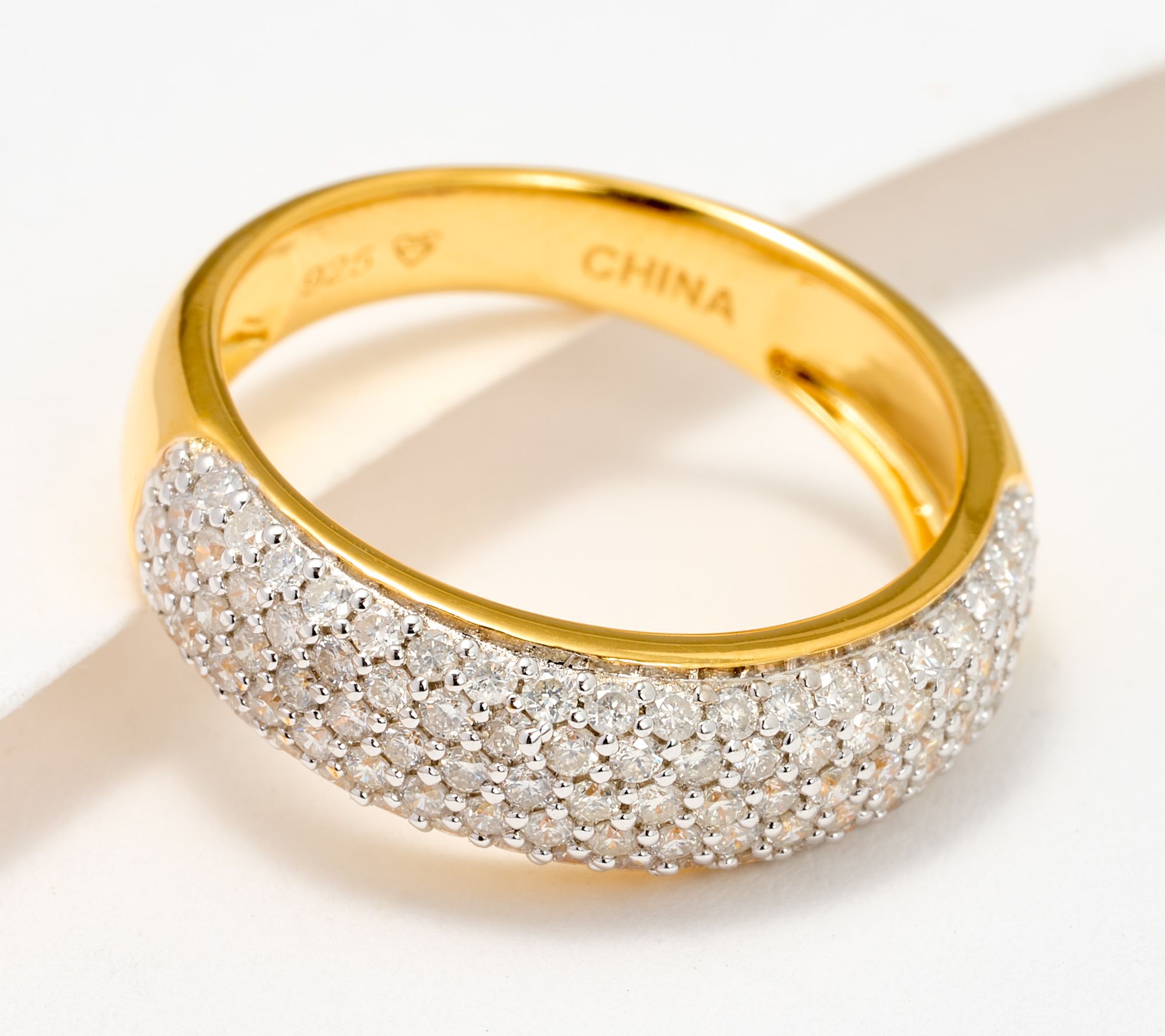 "As Is" Affinity Diamonds 0.75ct tw Band Ring, Sterling Silver