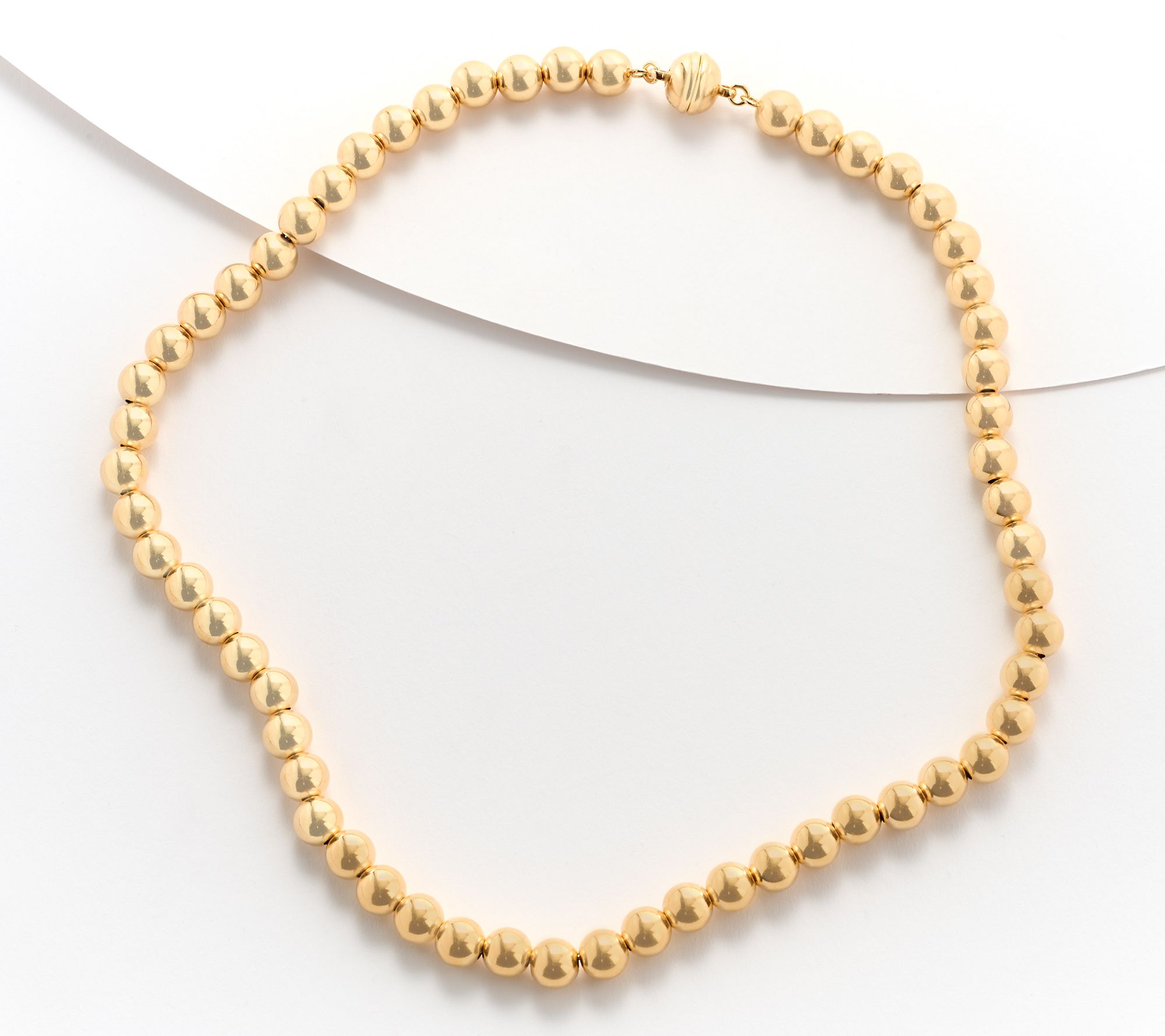 David Markstein Bronze 8mm Bead Magnetic 18" Necklace