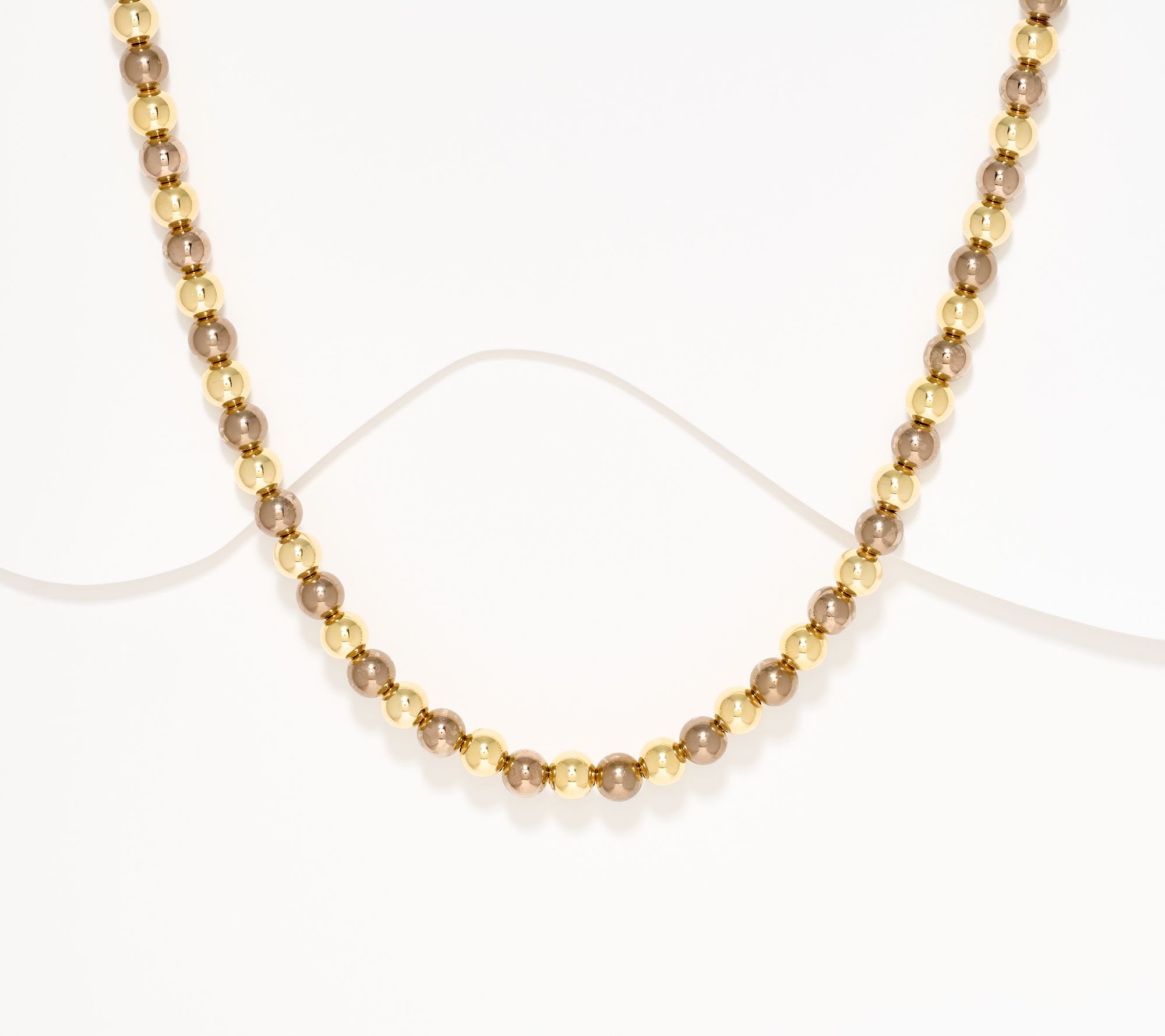 David Markstein Bronze 8mm Bead Magnetic 18" Necklace