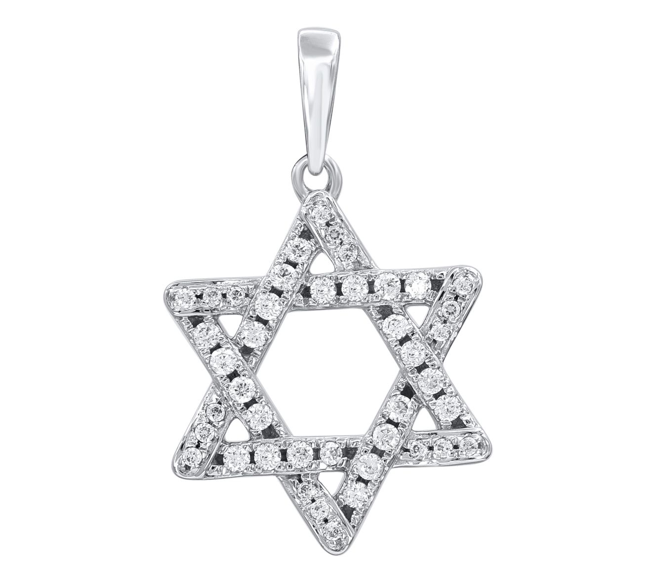 Accent by Affinity Diamond Star of David Necklace, 14K Gold