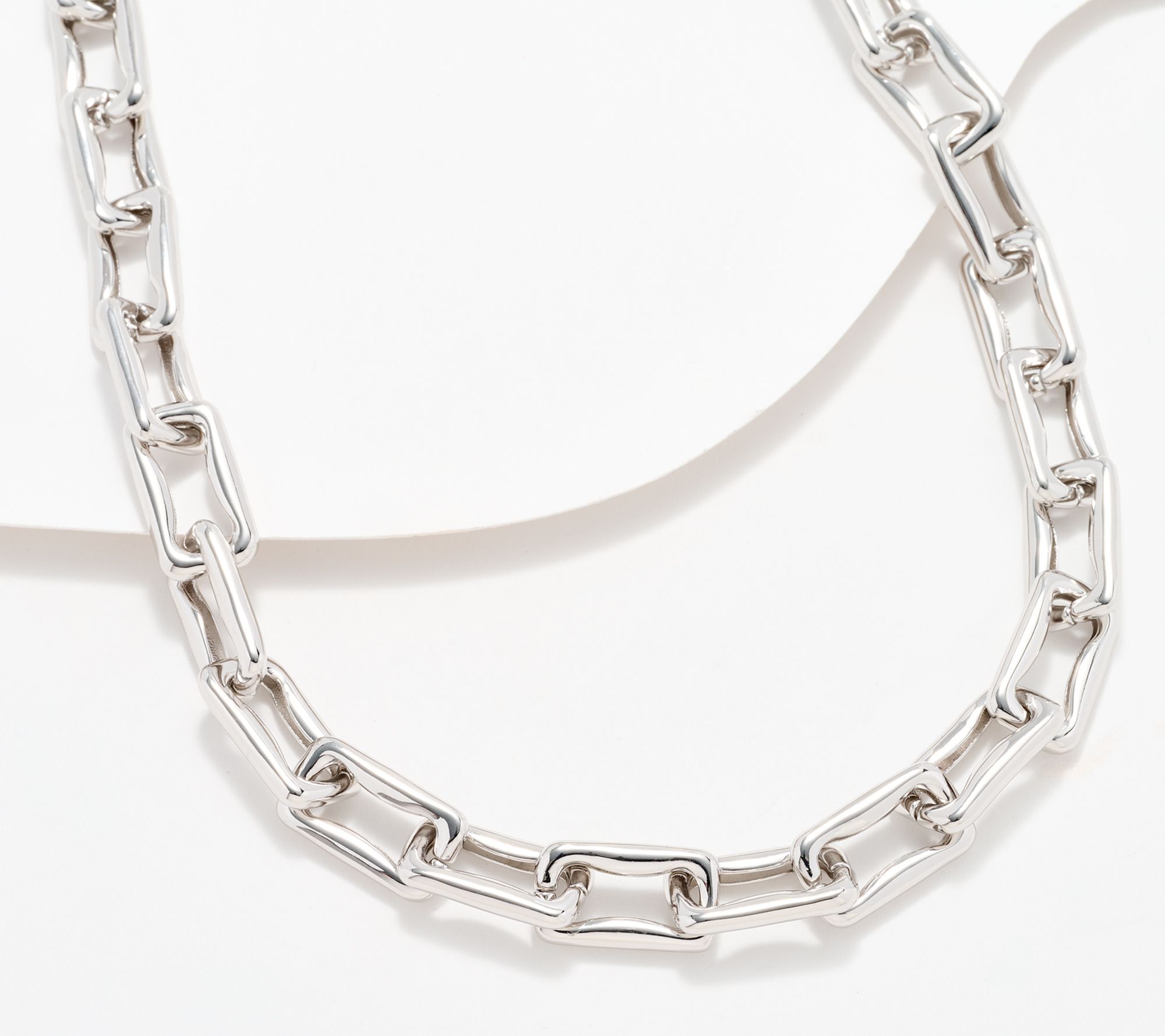 David Markstein Bronze Paperclip Hidden Closure 20" Necklace