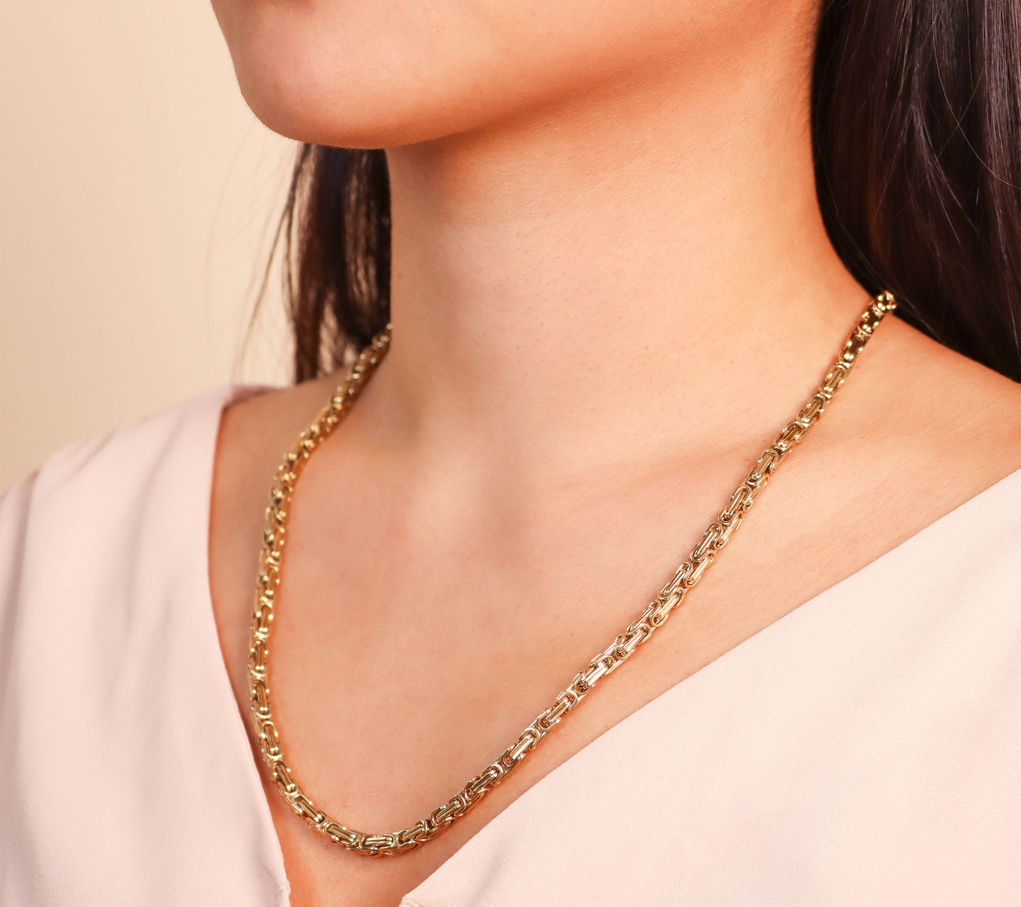 ネックレス・ペンダント Golden Chain Necklace 1 Vintage Signed W.J.N. 2 Strand Gold Tone Chain 18