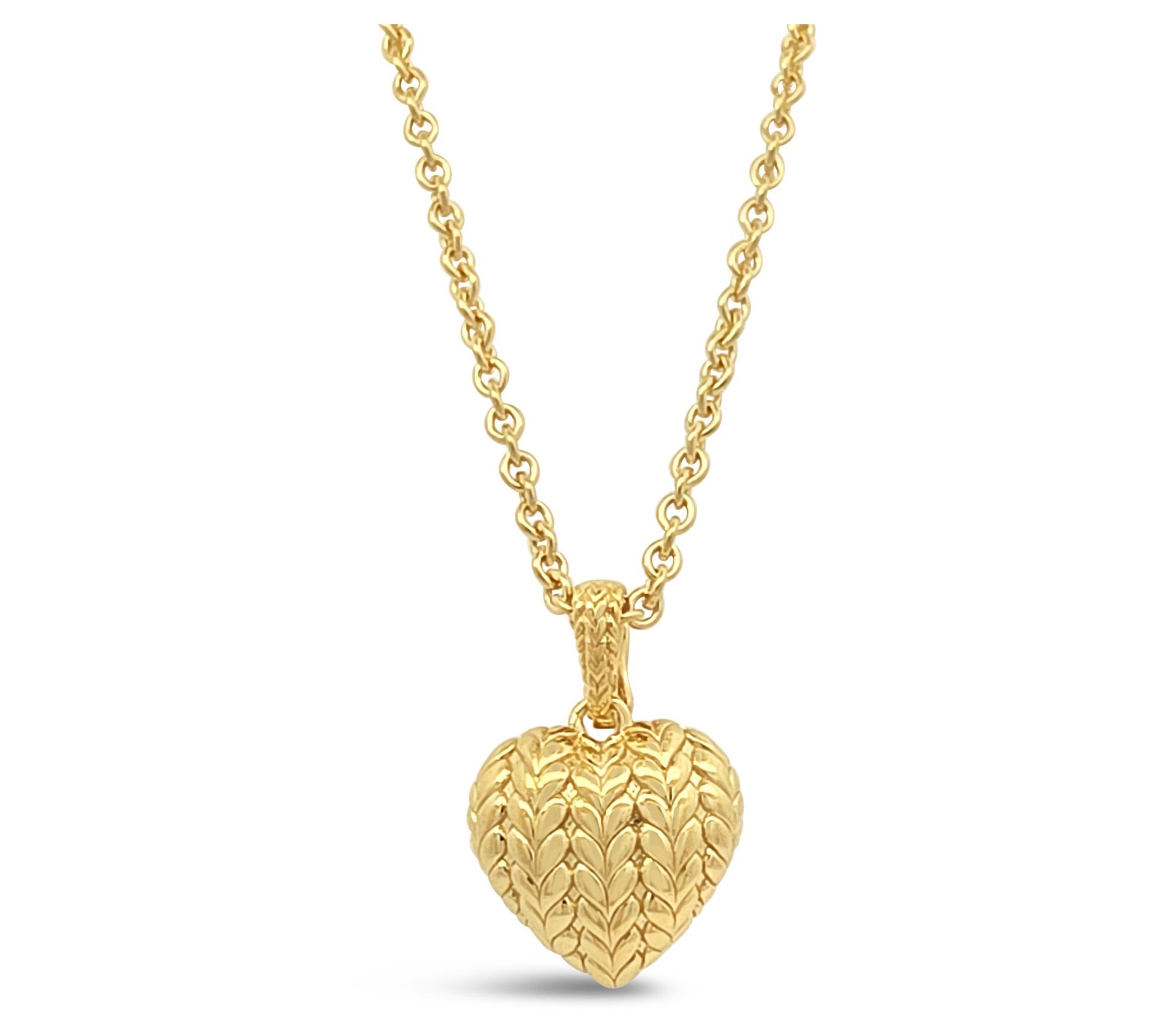 Tiffany Kay Studio 14K Clad Herringbone Heart Pendant w/ Chain