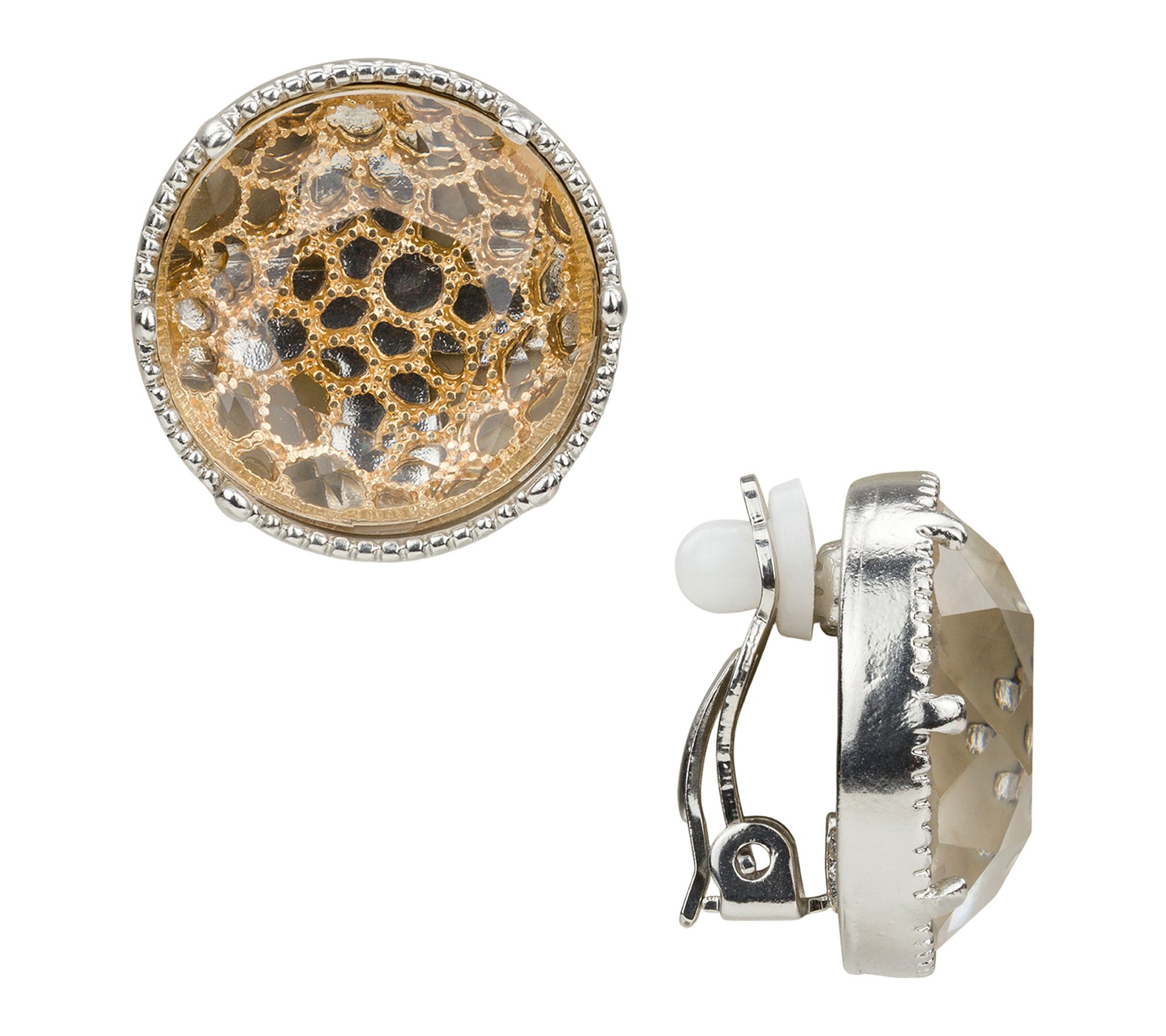 Patricia Nash Filigree Collection Button Clip On Earrings