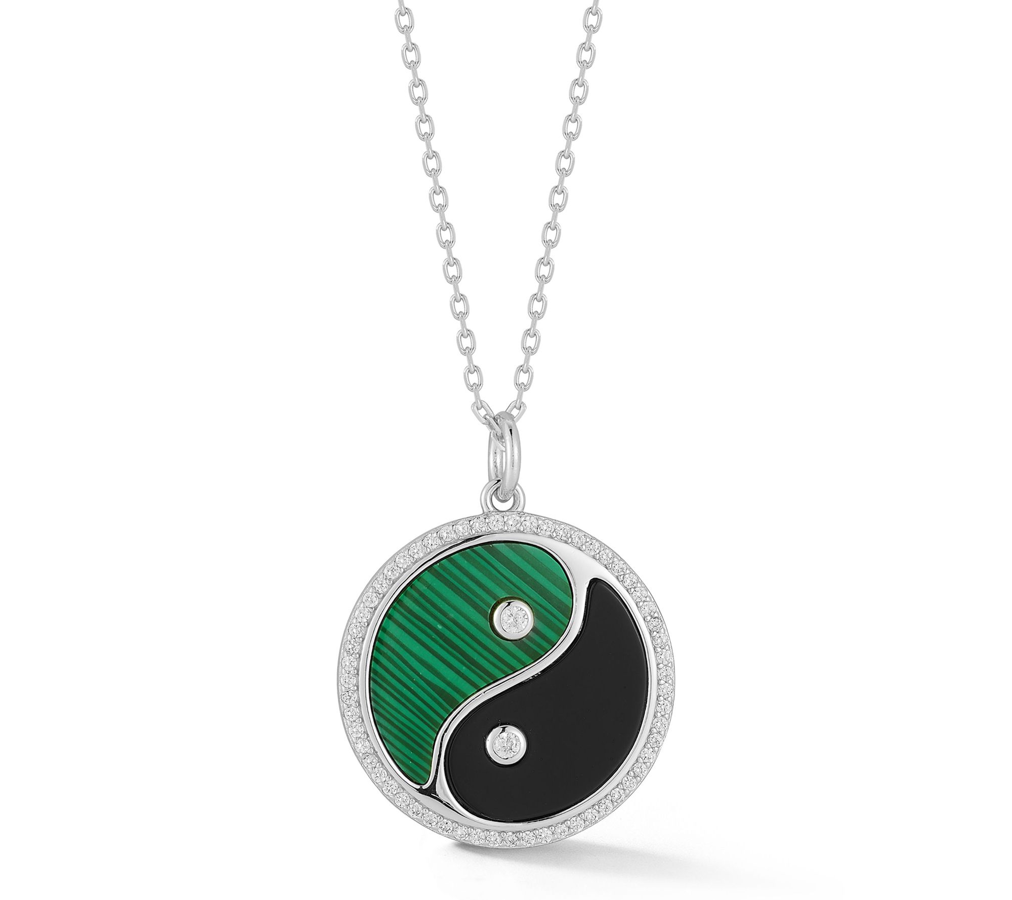 Rachel Zoe Yin Yang Pendant w/ Chain, Sterling