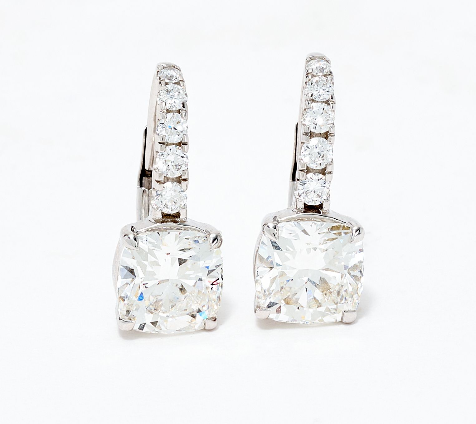 Fire Light Lab Grown Diamonds 3.5 cttw Cushion-Cut Earring, 14k
