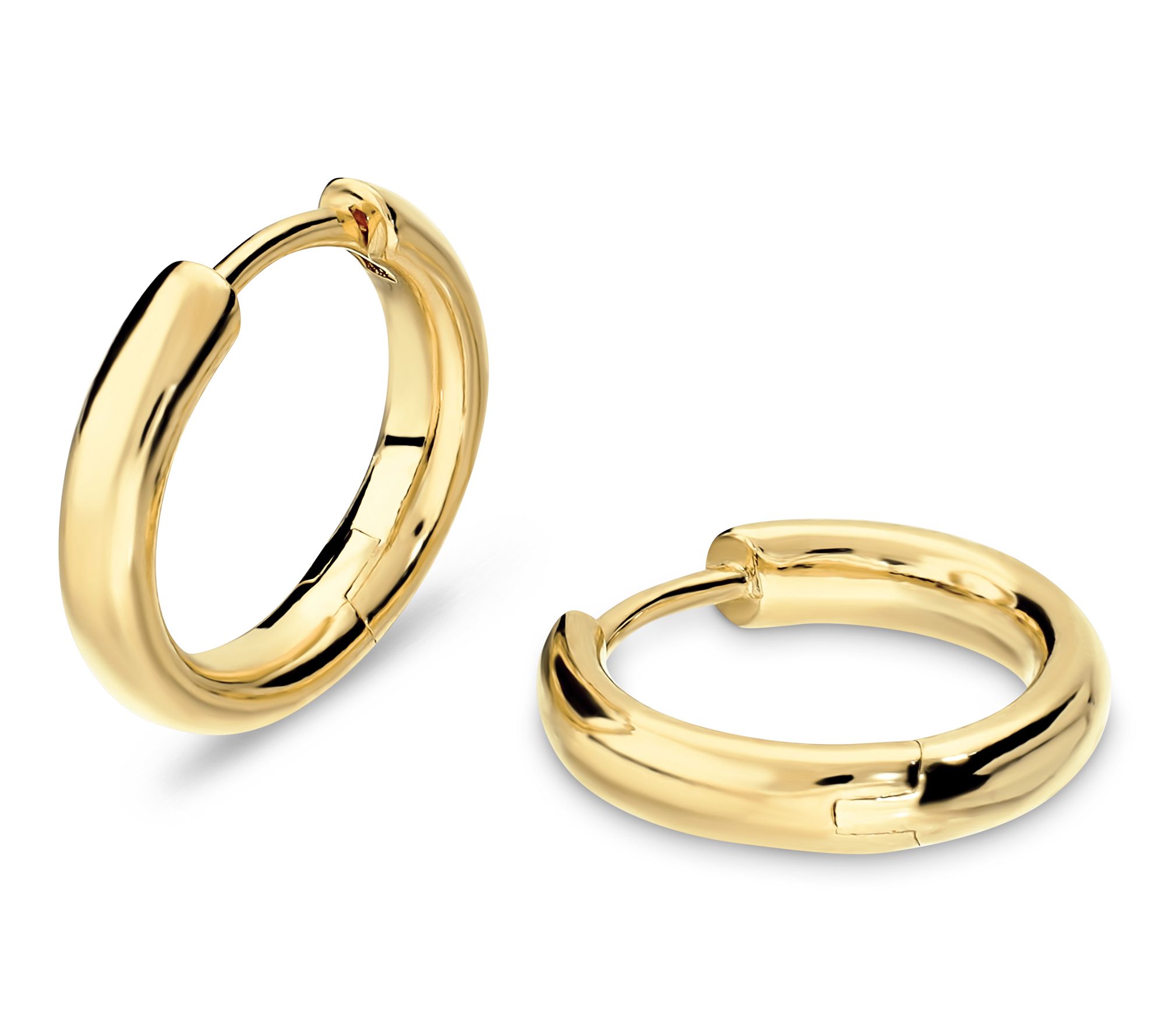David Markstein Bronze 1/2" Polished Round Hoop Earrings