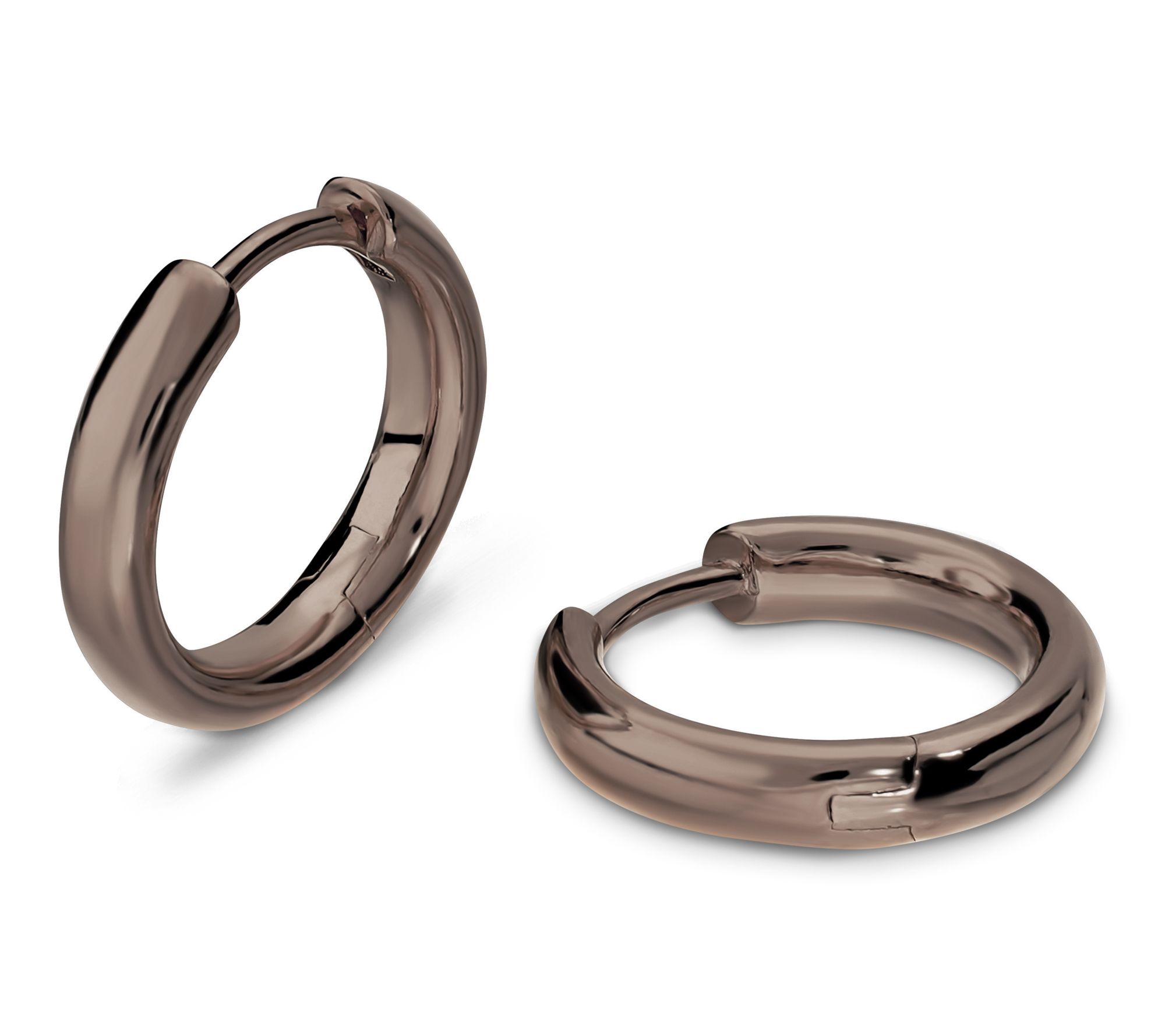 David Markstein Bronze 1/2" Polished Round HoopEarrings