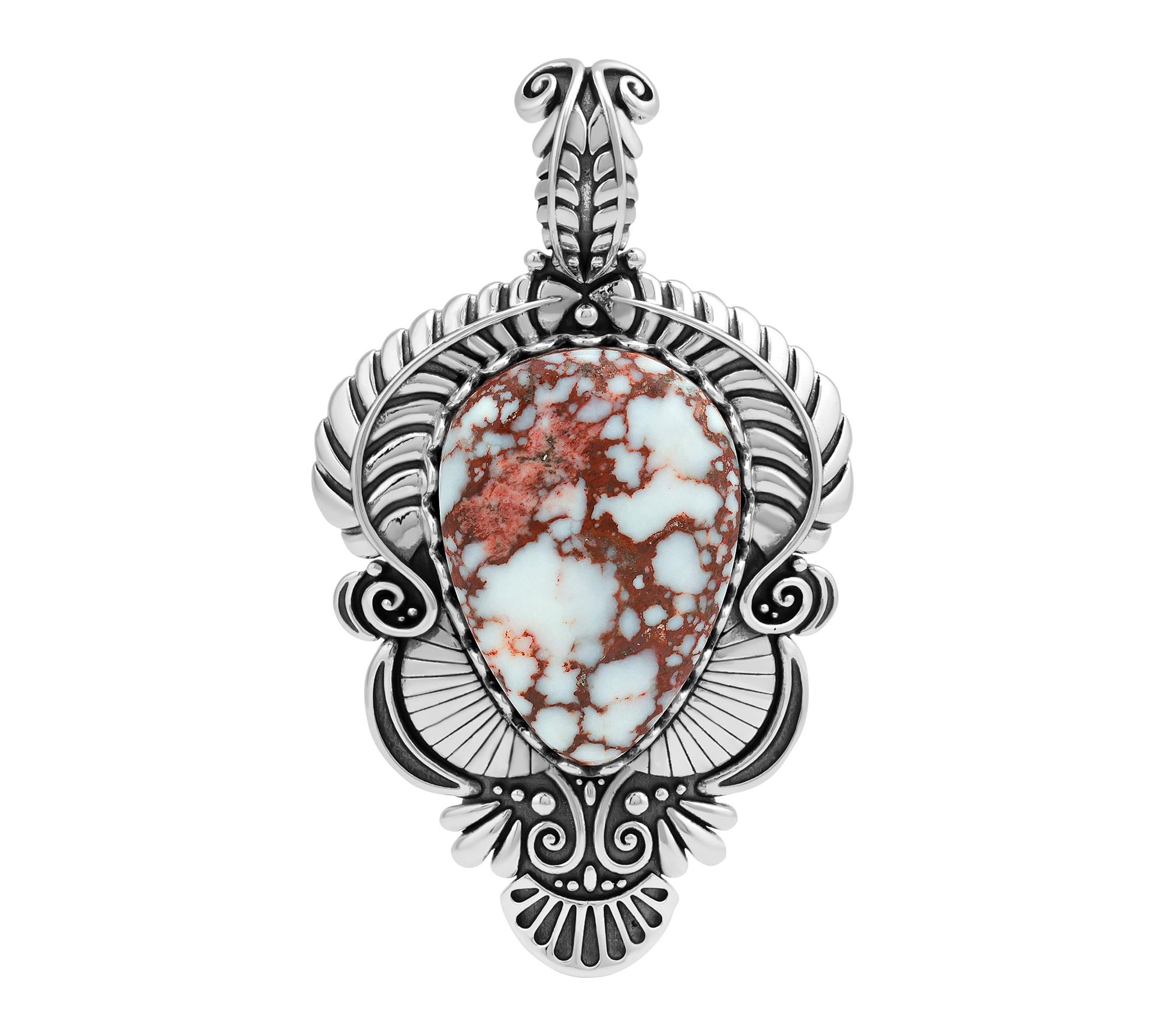 American West Sterling Pear Gemstone Leaf Enhancer