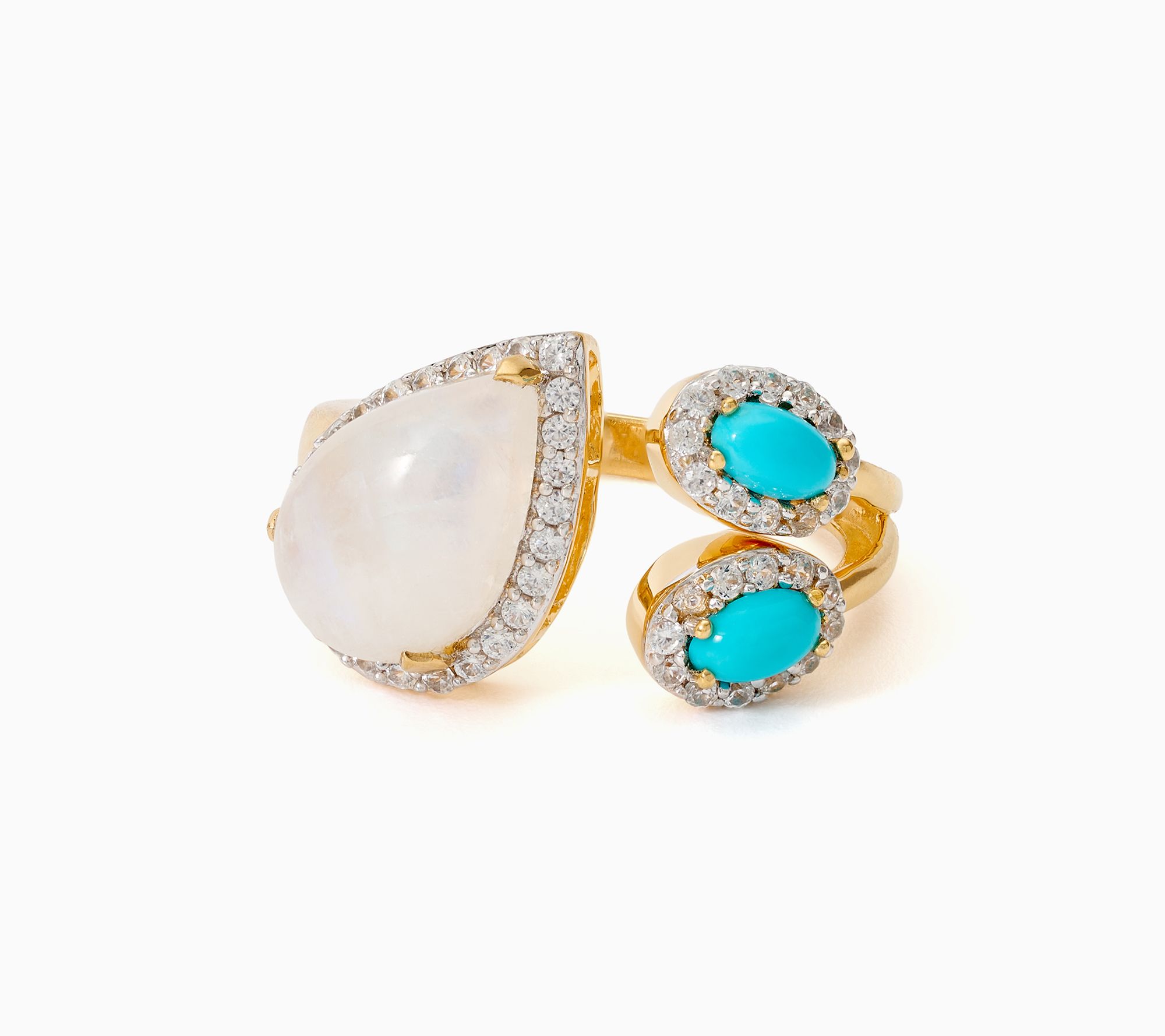 Affinity Gems Rainbow Moonstone & Sleeping Beauty Ring