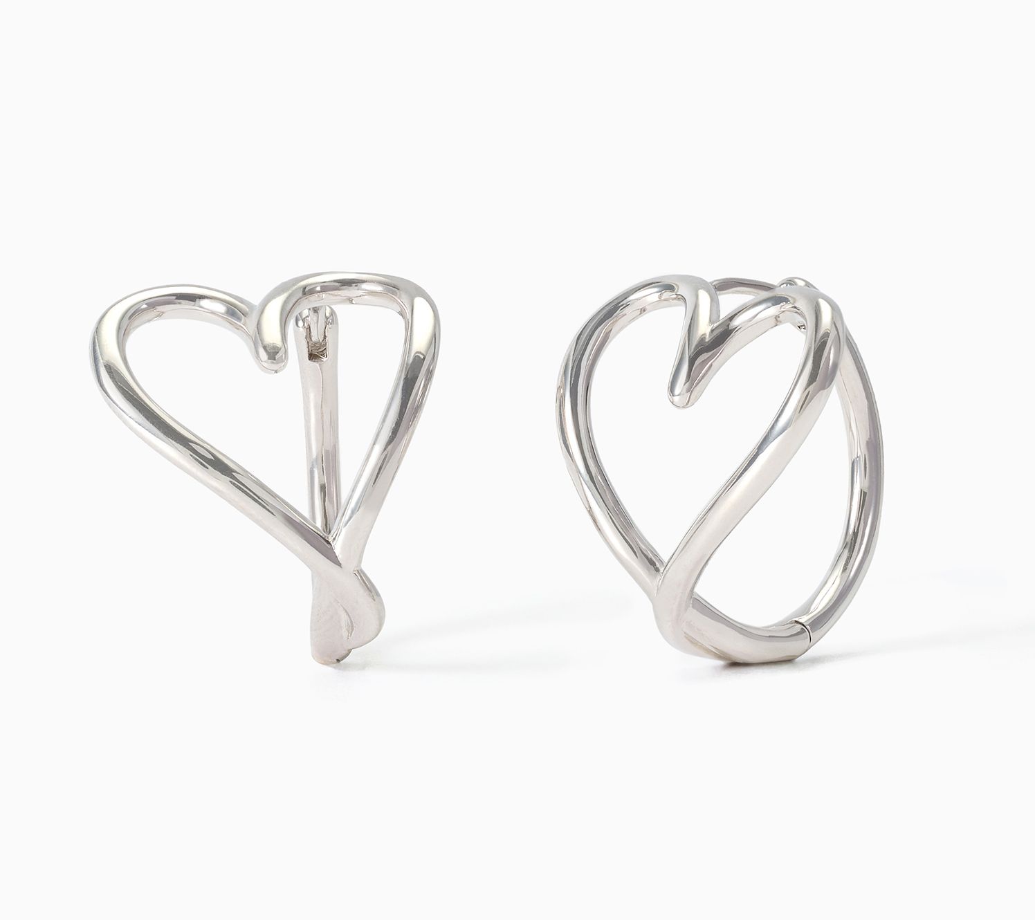 David Markstein Bronze Modern Couture Heart Earrings