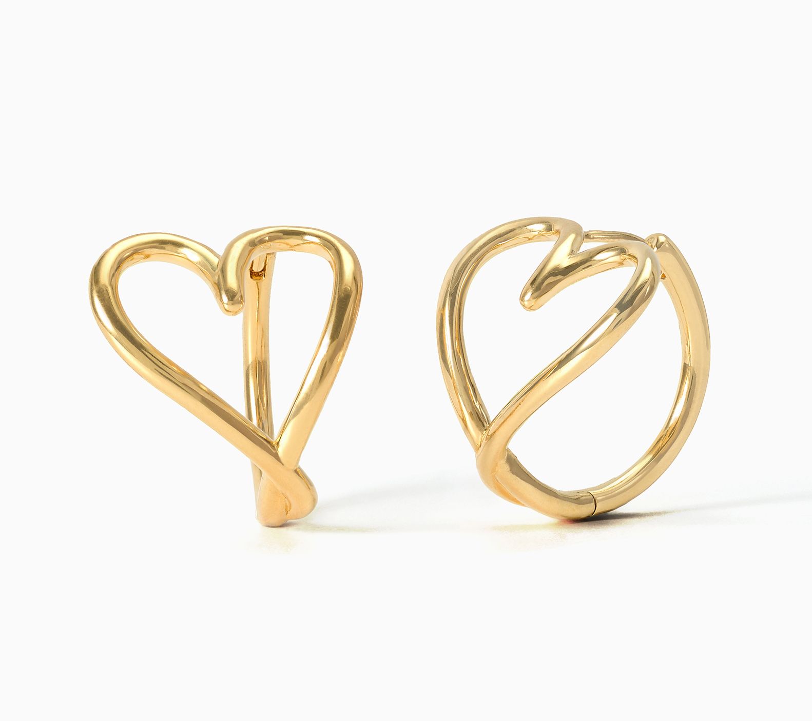 David Markstein Bronze Modern Couture Heart Earrings