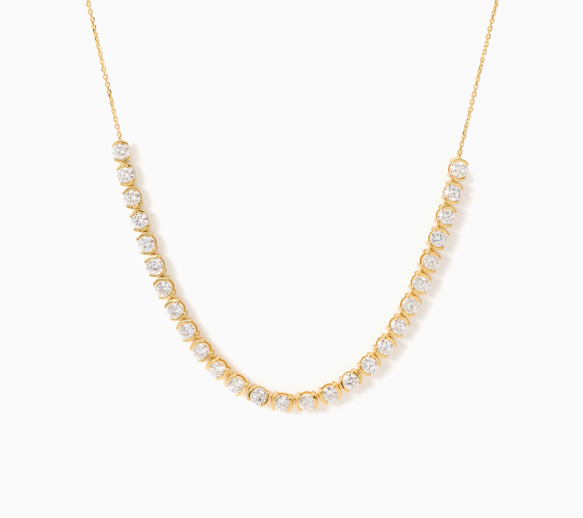 Smiling Rocks Lab Grown Diamonds 8.00 ctw Half Bezel Necklace