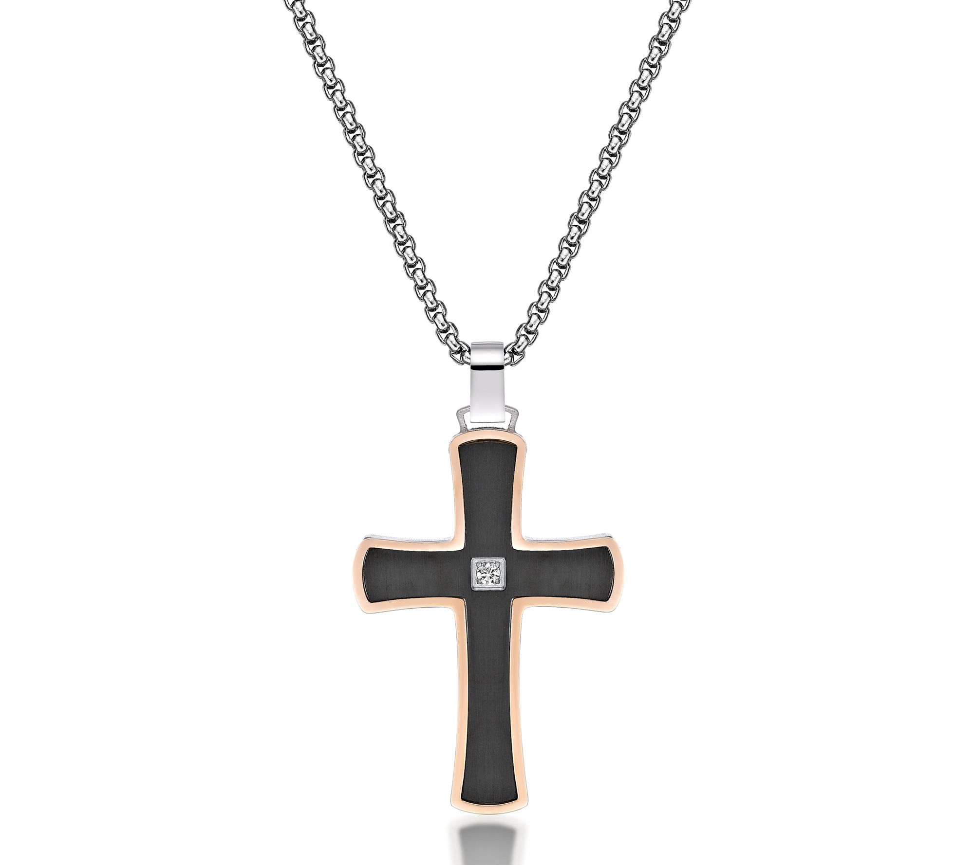 LYNX Men's Two -Tone Stainless Steel Pendant w/ Chain