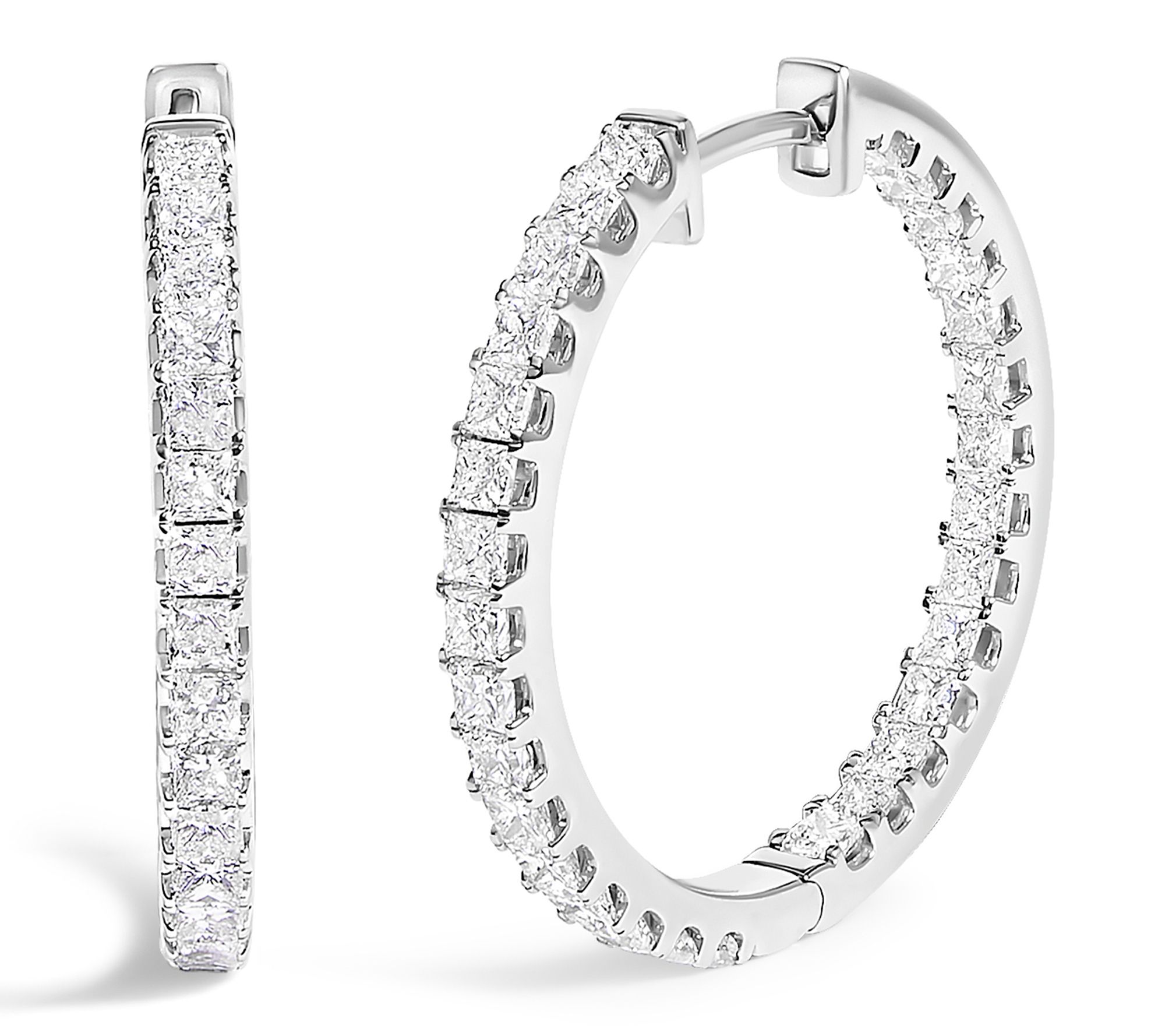Haus of Brilliance 3ct Diamond Inside Out Hoop Earring,14K