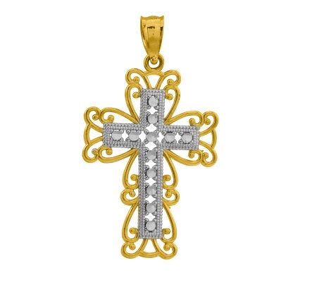 Qvc 14k store gold cross