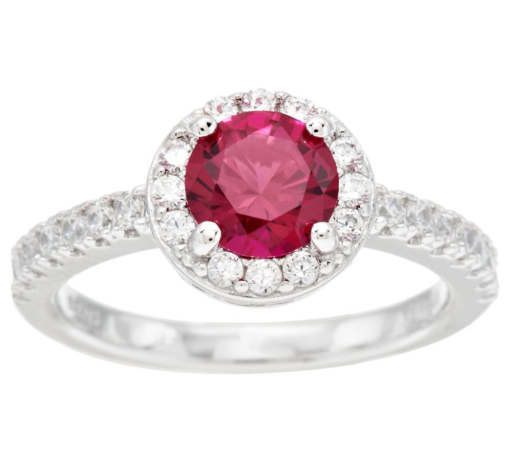 Epiphany Diamonique and Simulated Gemstone HaloRing