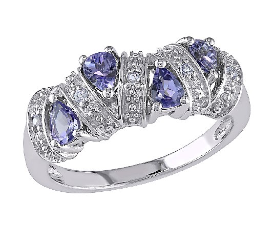 0.55cttw Tanzanite Band Ring, Sterling