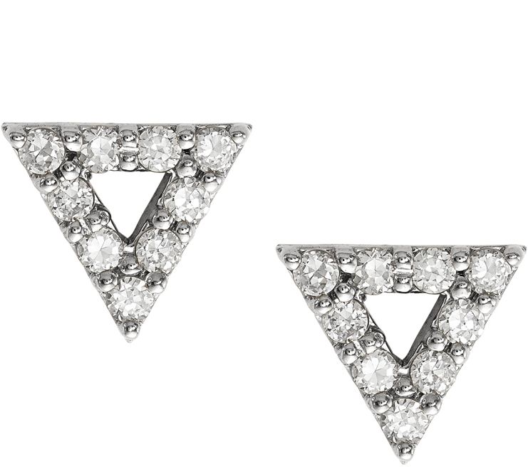 Dainty Designs 14K Diamond Accent Open TriangleEarrings - QVC.com