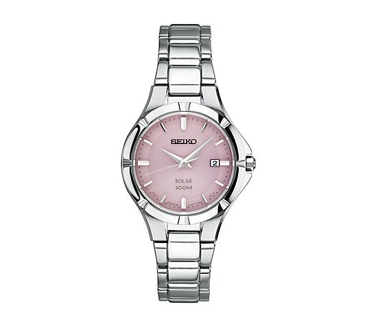 Seiko Women's Pink Dial Stainless Watch