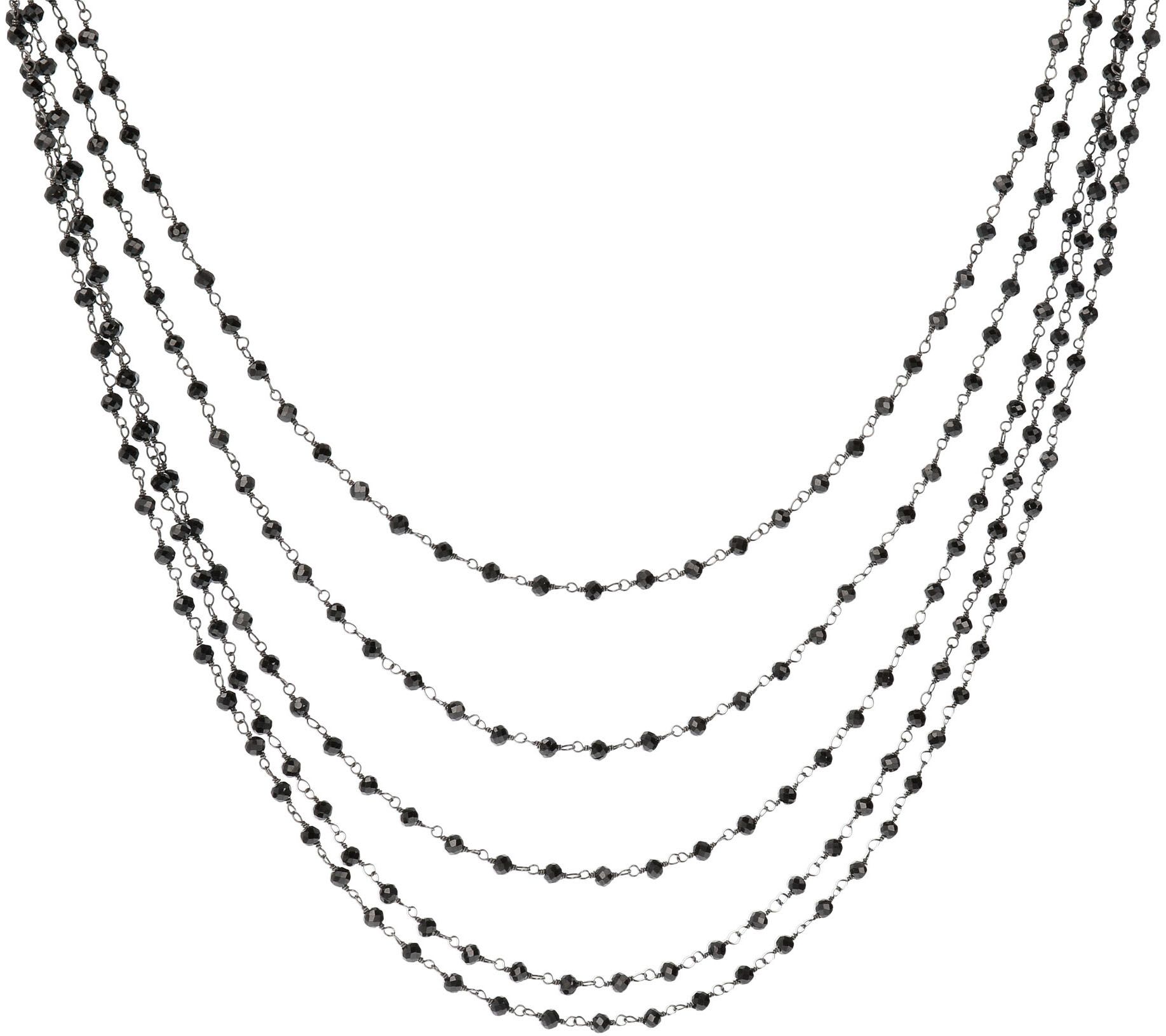 Black spinel shop necklace qvc