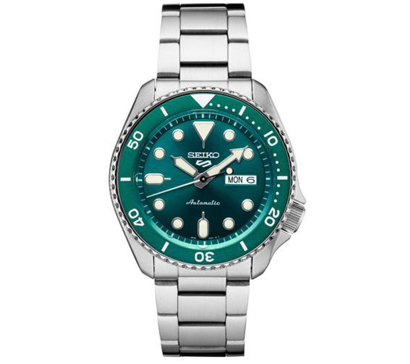 Seiko Men's Stainless Steel Teal Dial Watch - QVC.com