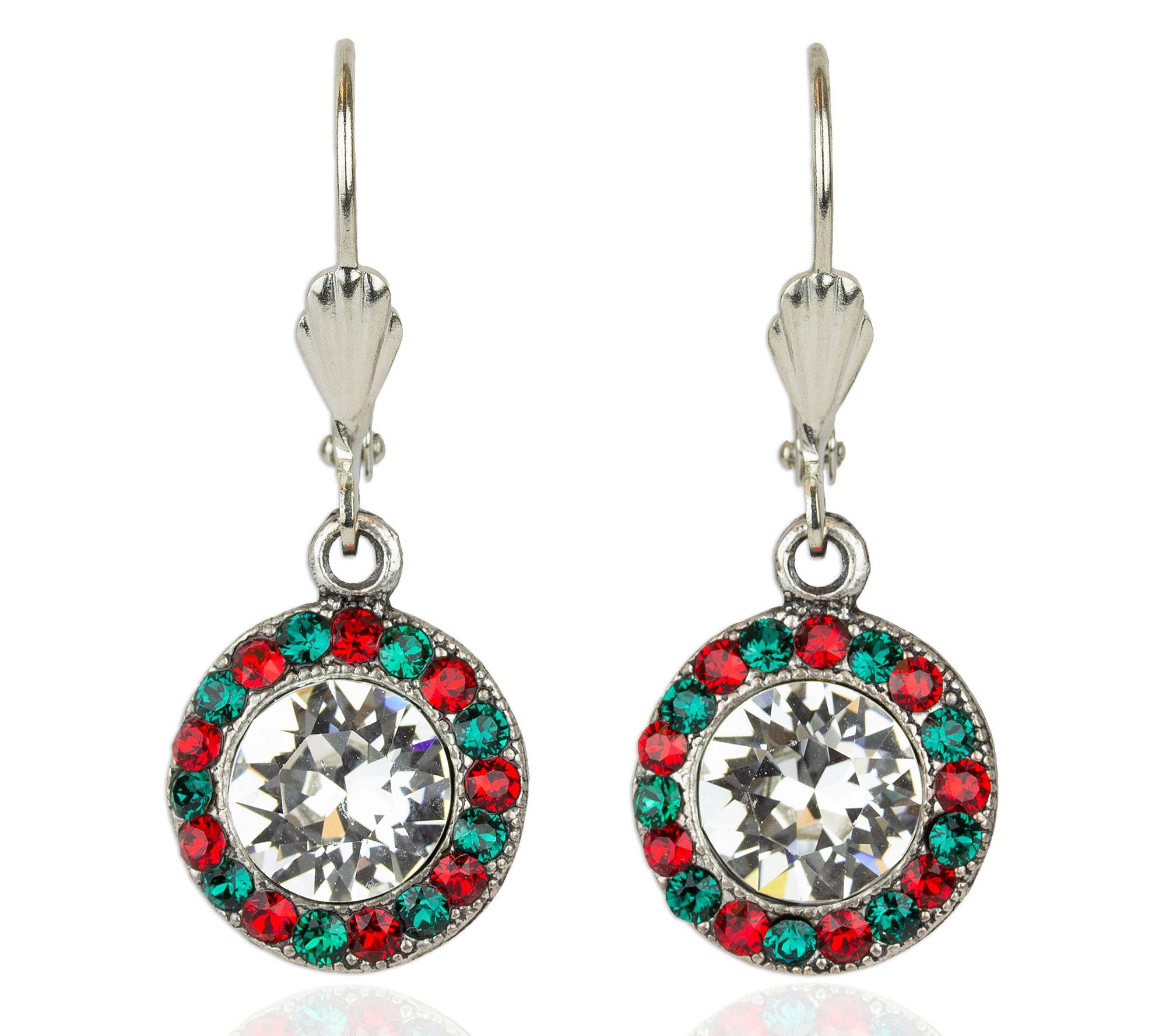 Anne Koplik Crystal Christmas Drop Earrings