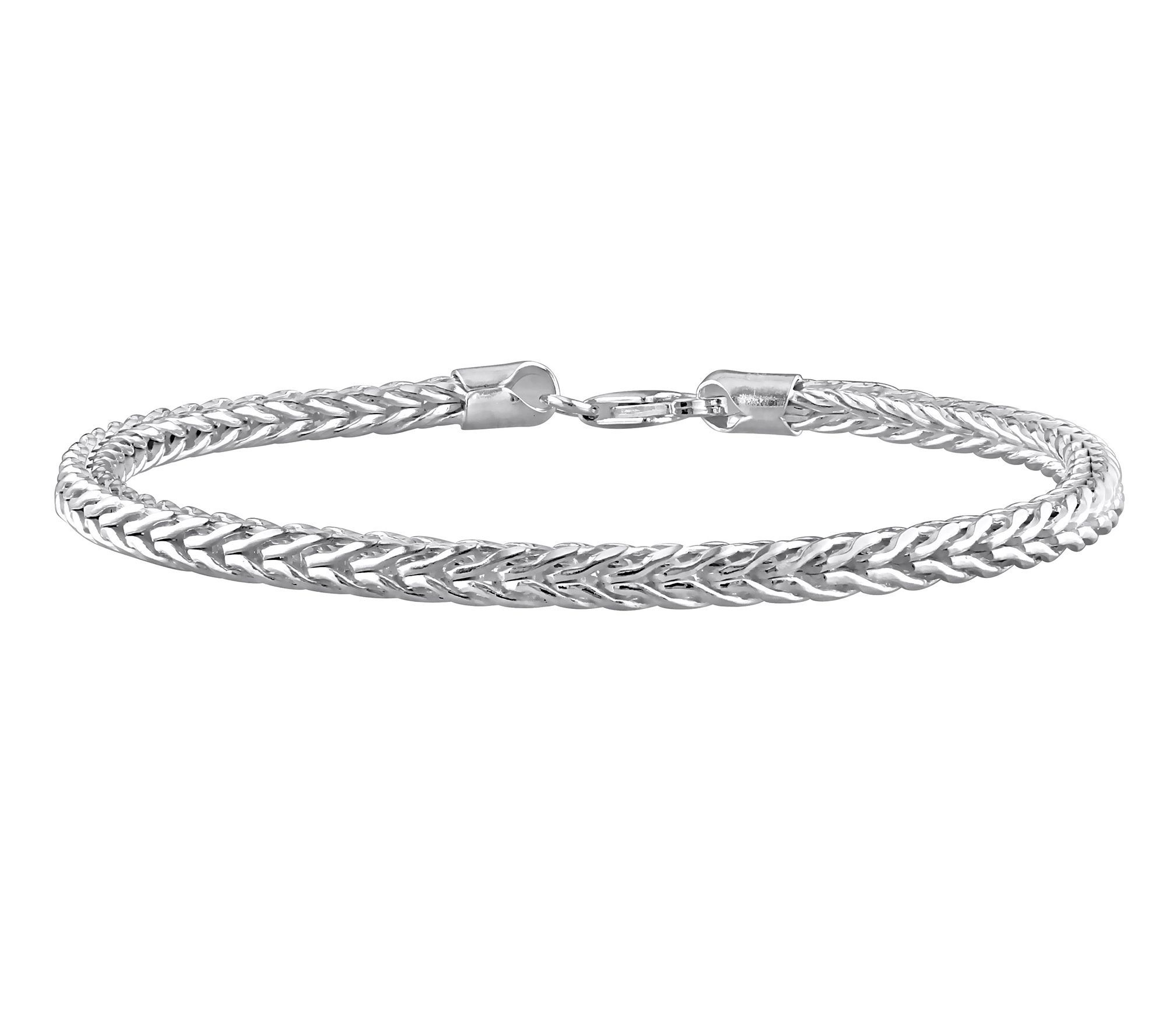 9" Foxtail Chain Anklet, Sterling