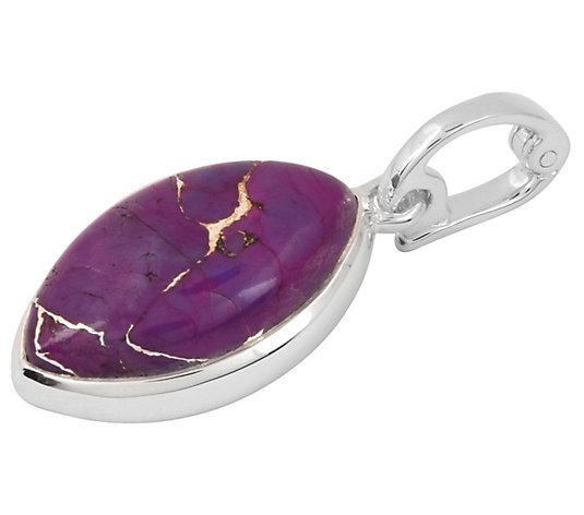 Affinity Gems Sterling Purple Turquoise Gemstone Pendant