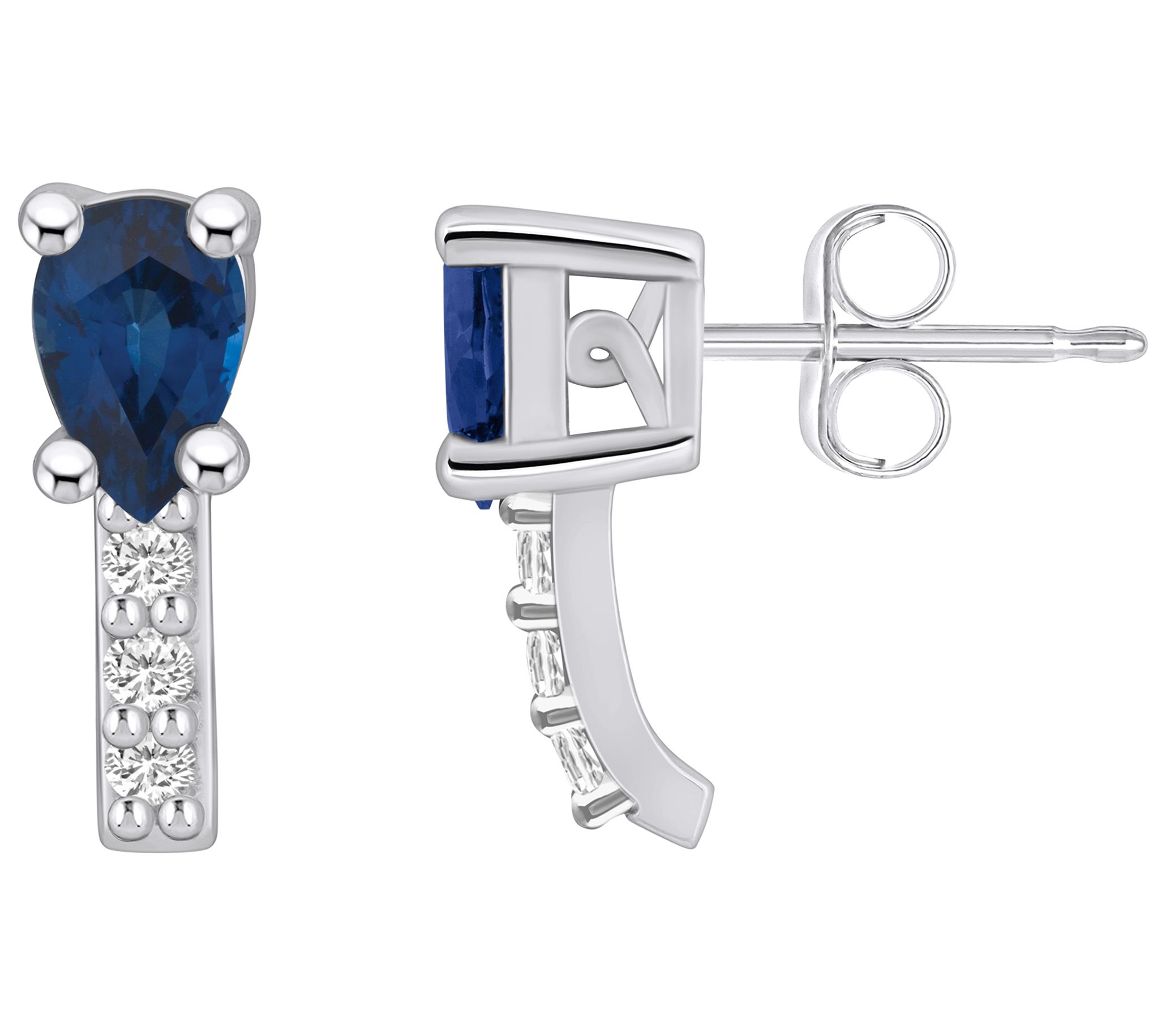 Affinity Gems 14k White Gold Gemstone 0.10cttw Diamond Studs