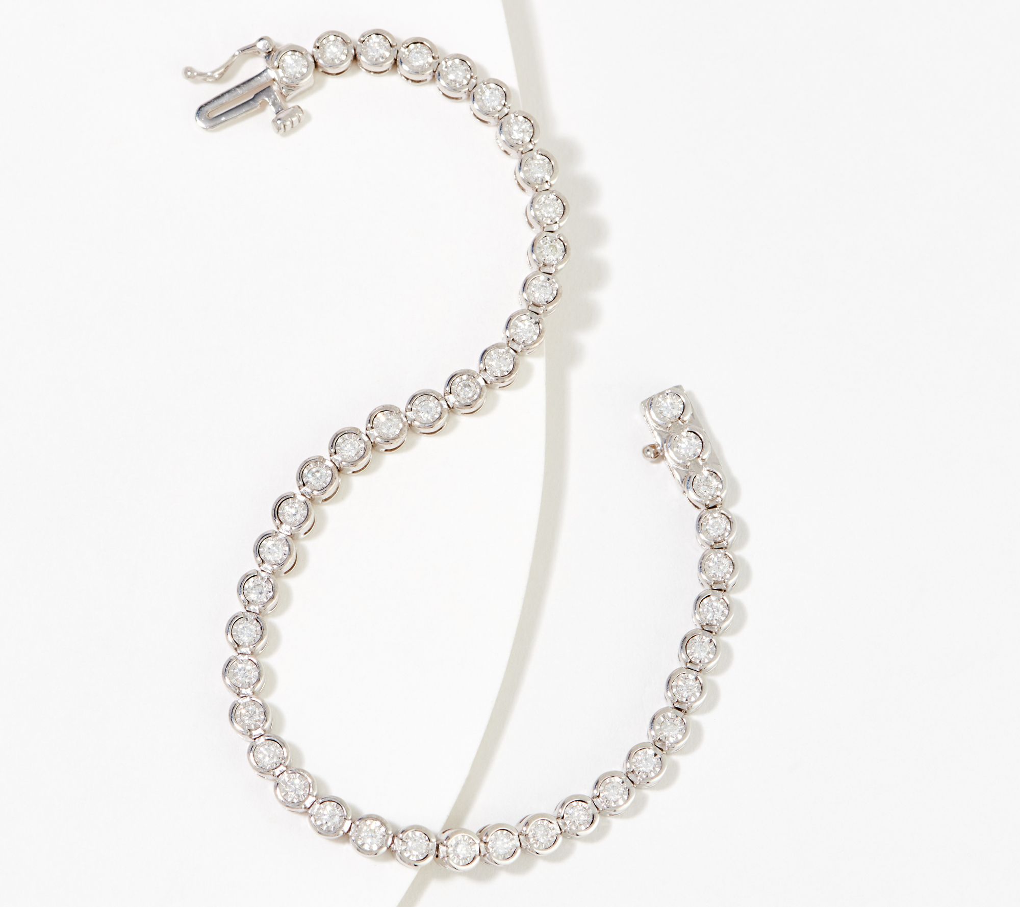 "As Is" Affinity Diamonds 1 cttw Tennis Bracelet Sterling Silver