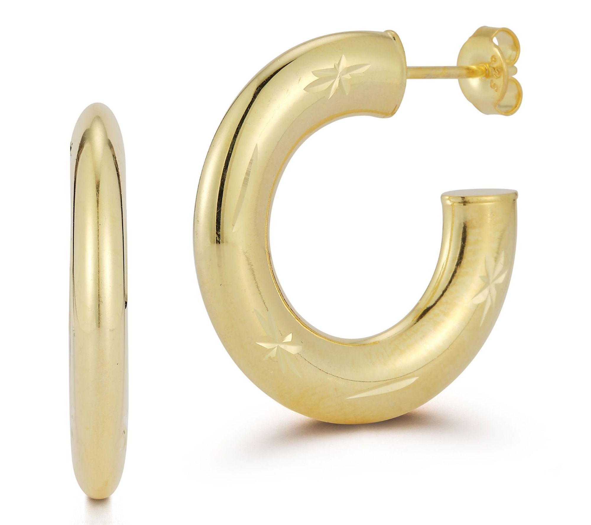 Sterlina Silver Starburst Hoop Earrings, Sterling