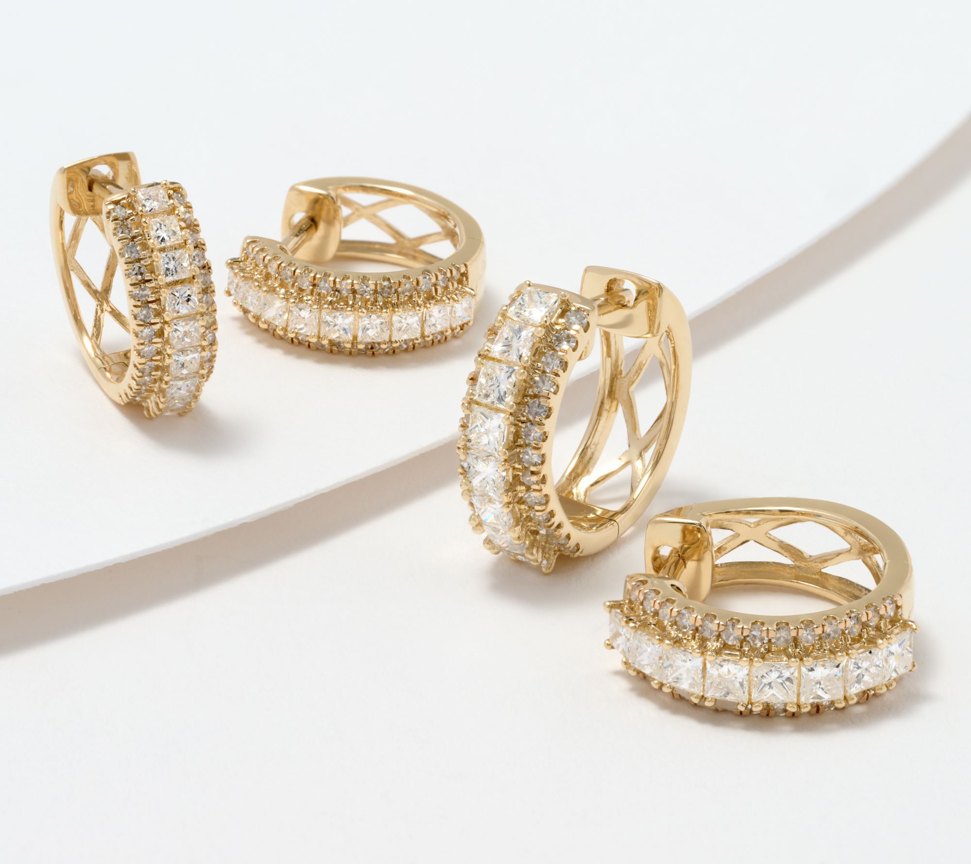 Affinity Diamonds Huggie Hoop Earrings, 0.50 1.00cttw, 14K