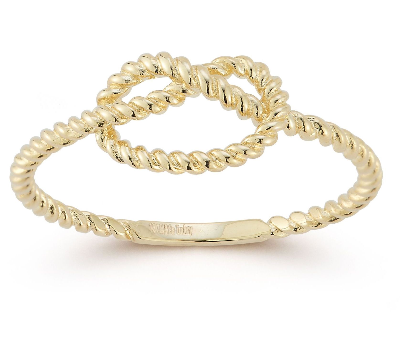 Luminosa Gold Twist Love Knot Ring, 14K
