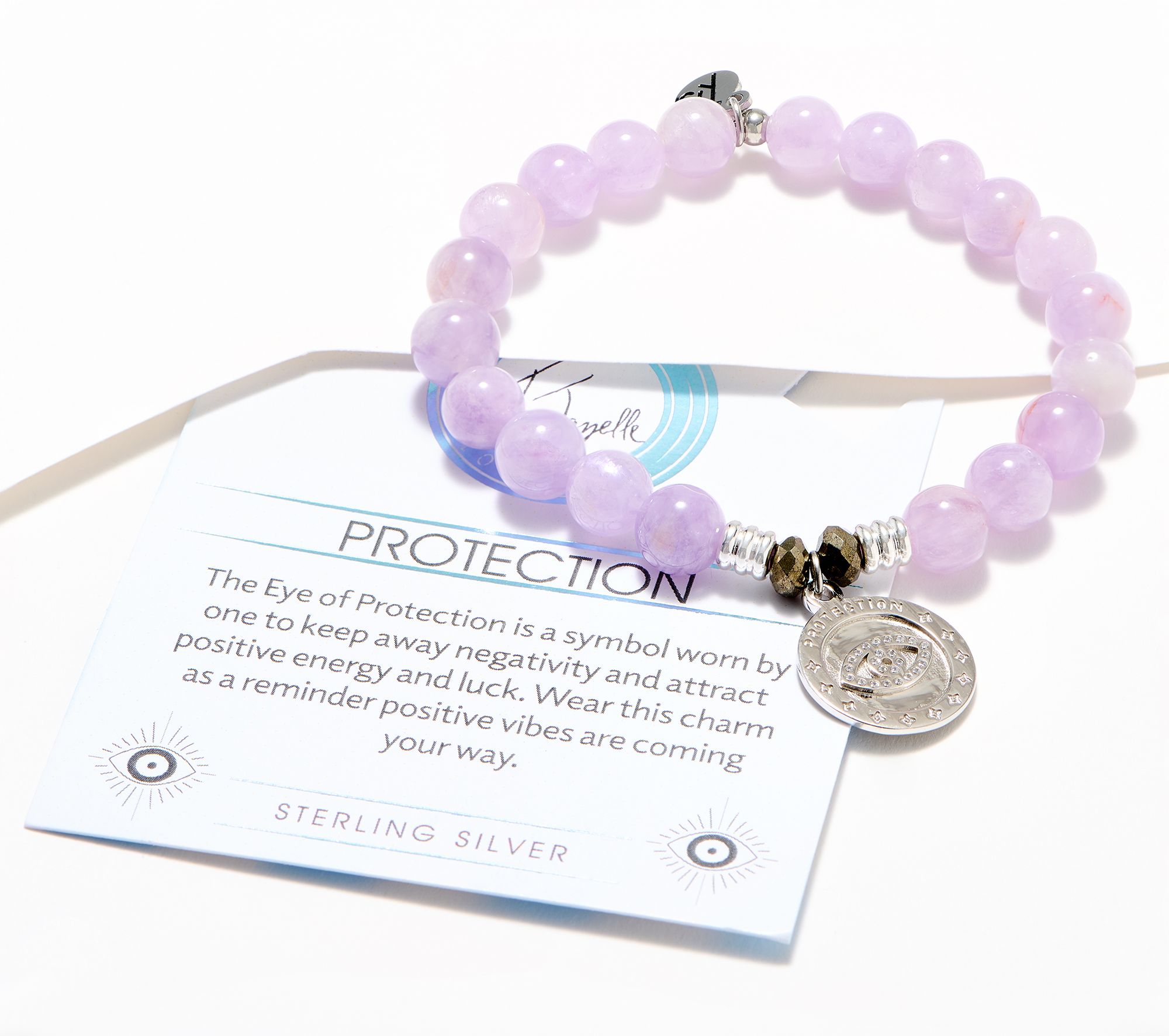 "As Is" T. Jazelle Bead Gemstone Bracelet with Sterling Charm