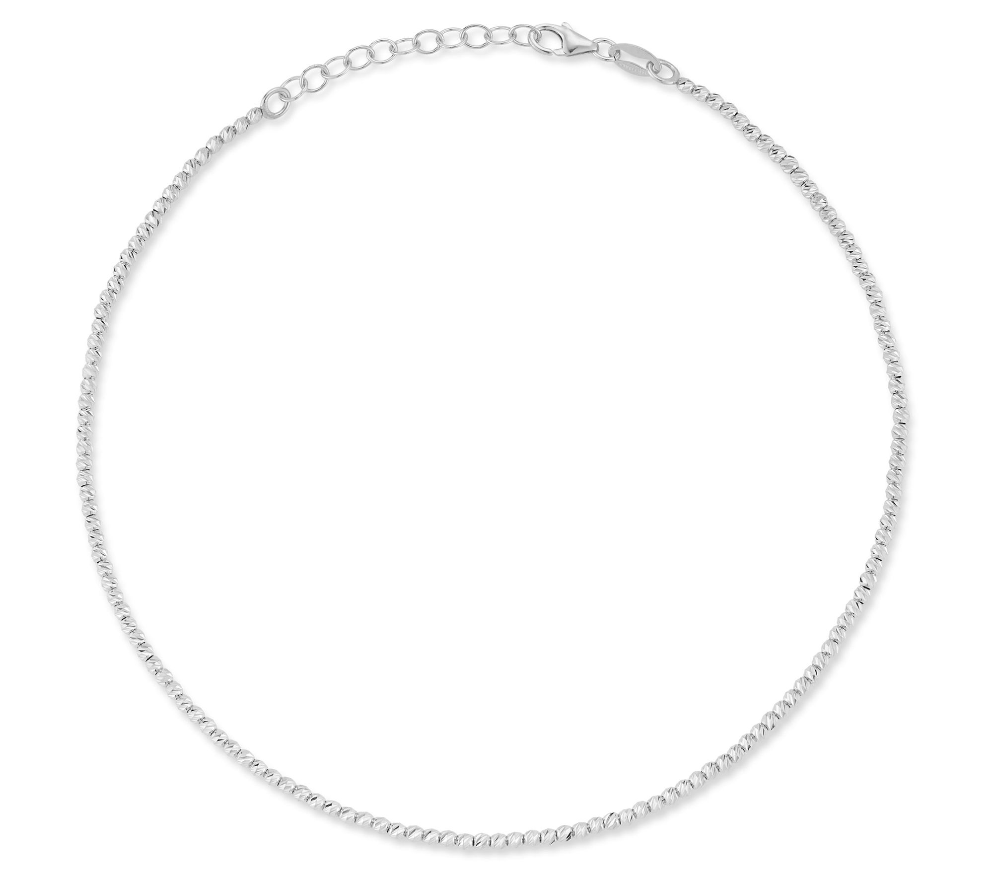 Italian Gold Diamond Cut Beaded Bracelet, 14K