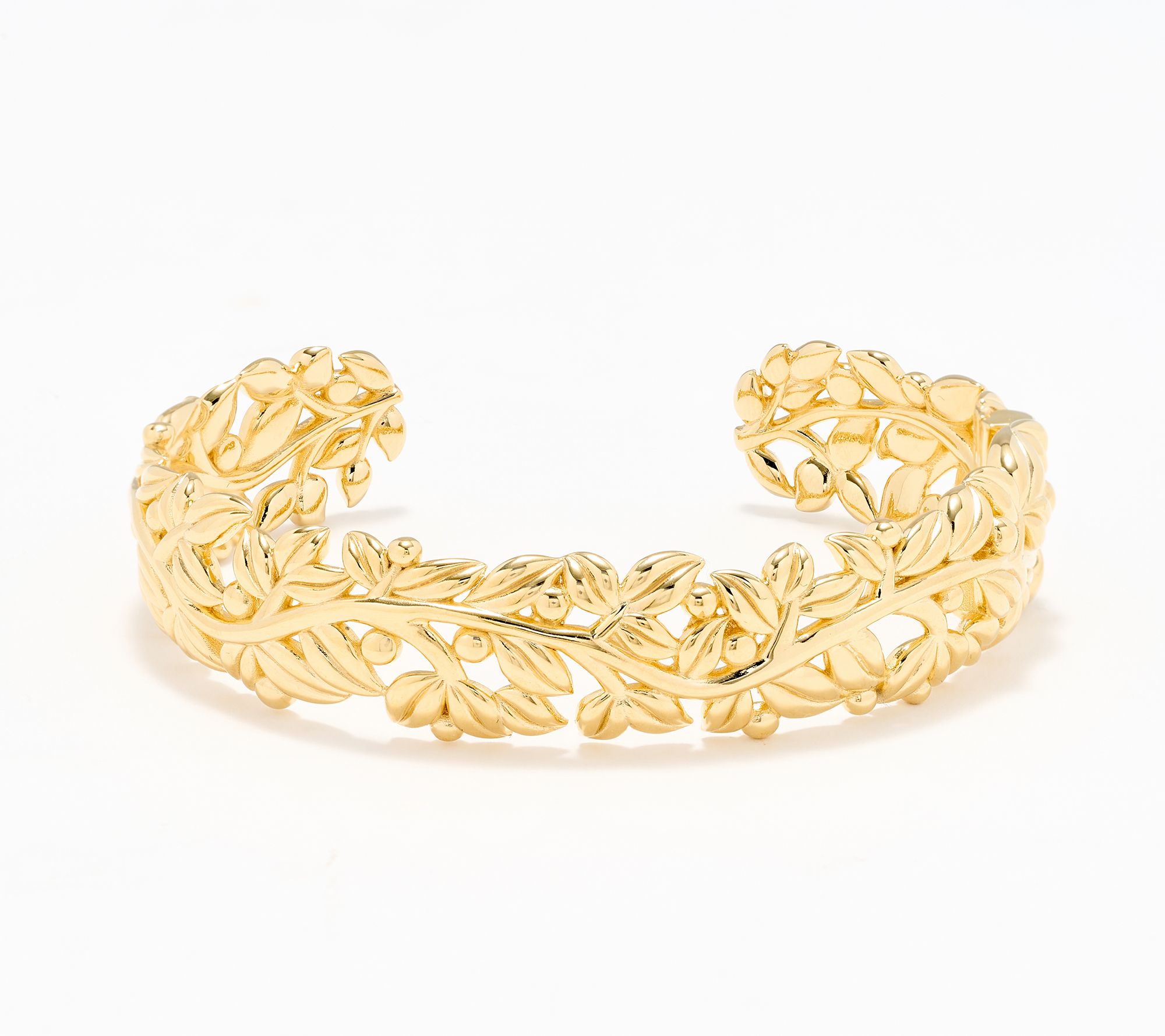 Christian James by Scott Grimes 14K Gold Clad Legacy Peace Hinged Cuff