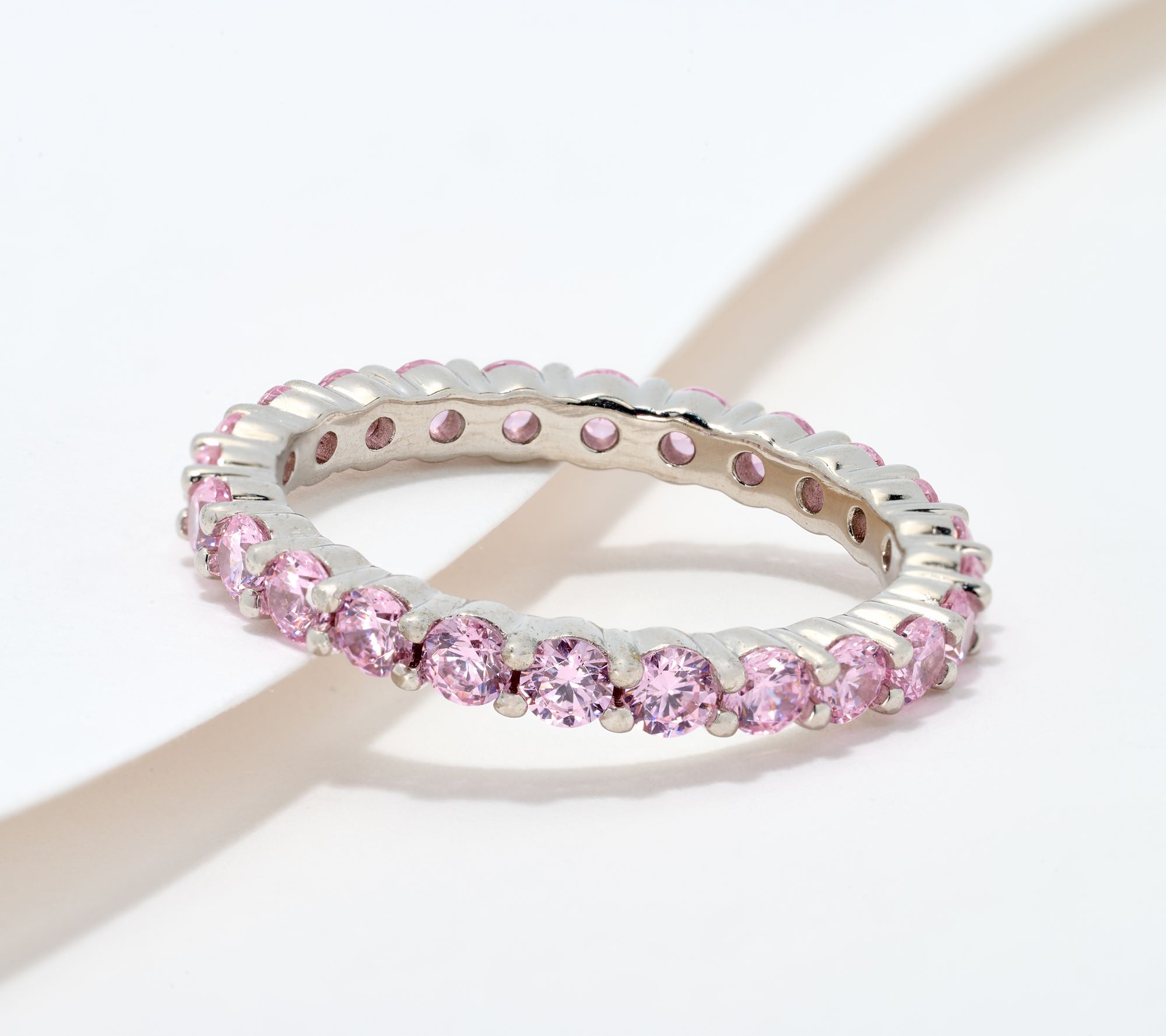 Diamonique Classics Full of Color Band Ring, Sterling Silver