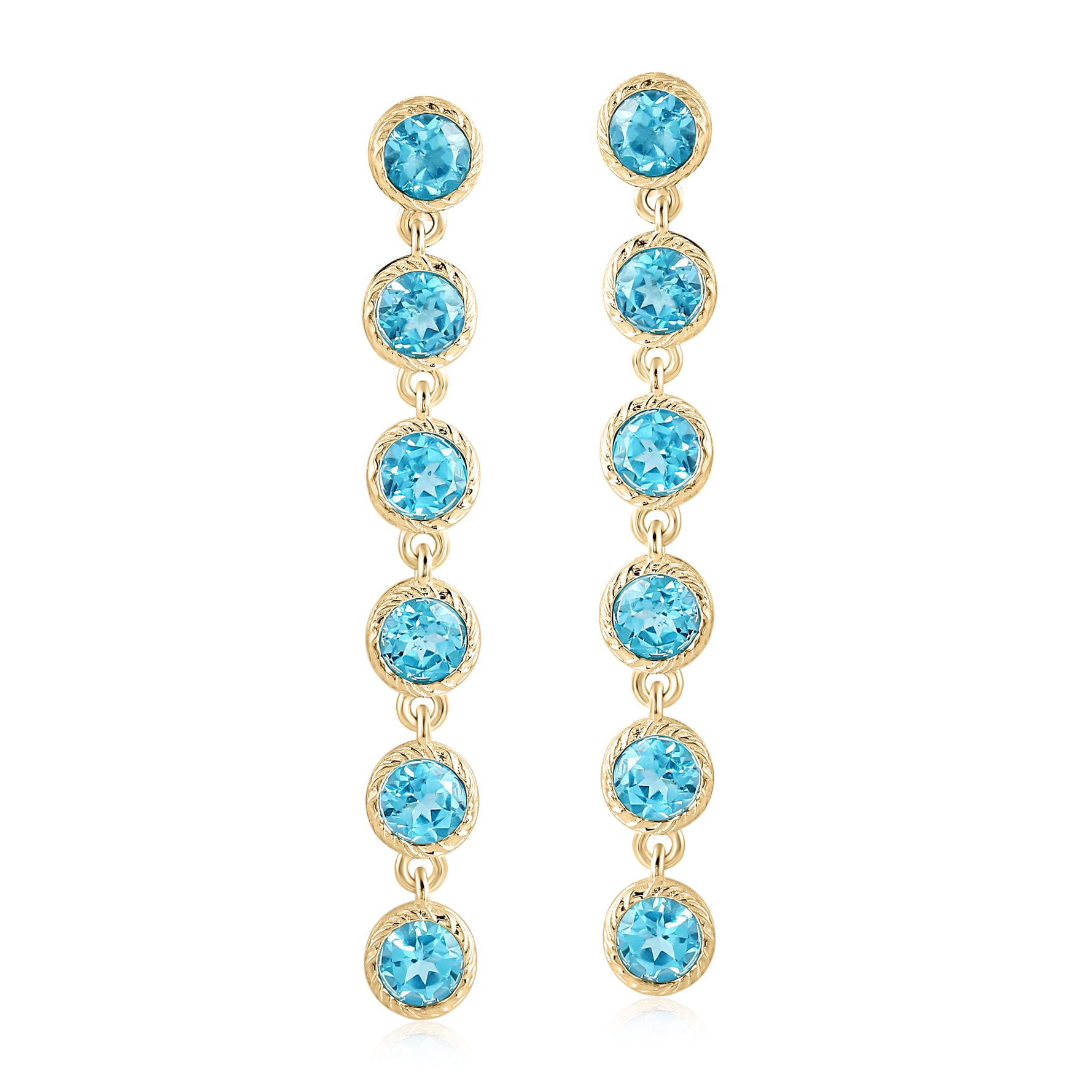 Christian James by Scott Grimes 14K Clad 2" Gemstone Earrings