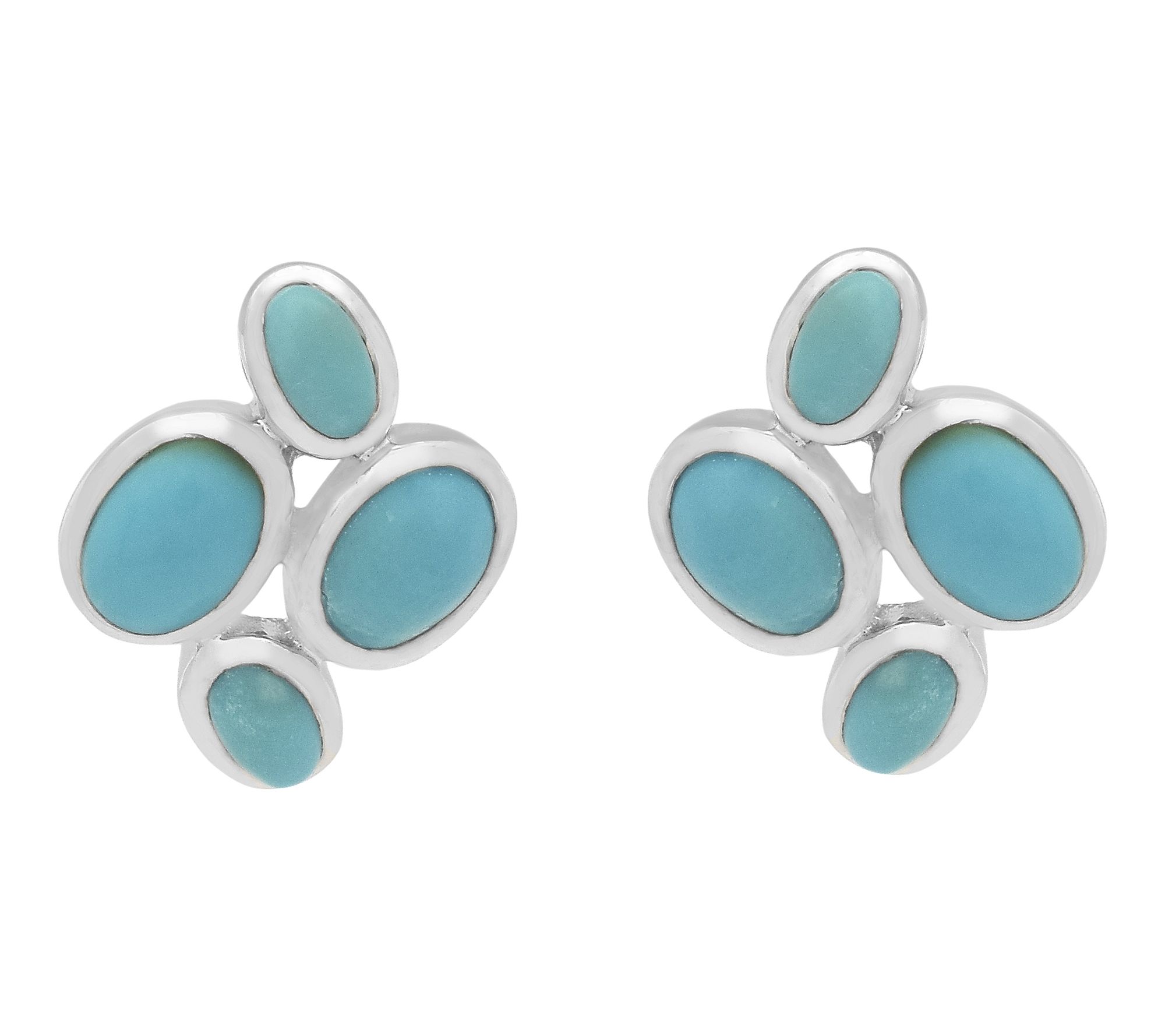 Affinity Gems Moonstone Cabochon Stud Earrings, Sterling