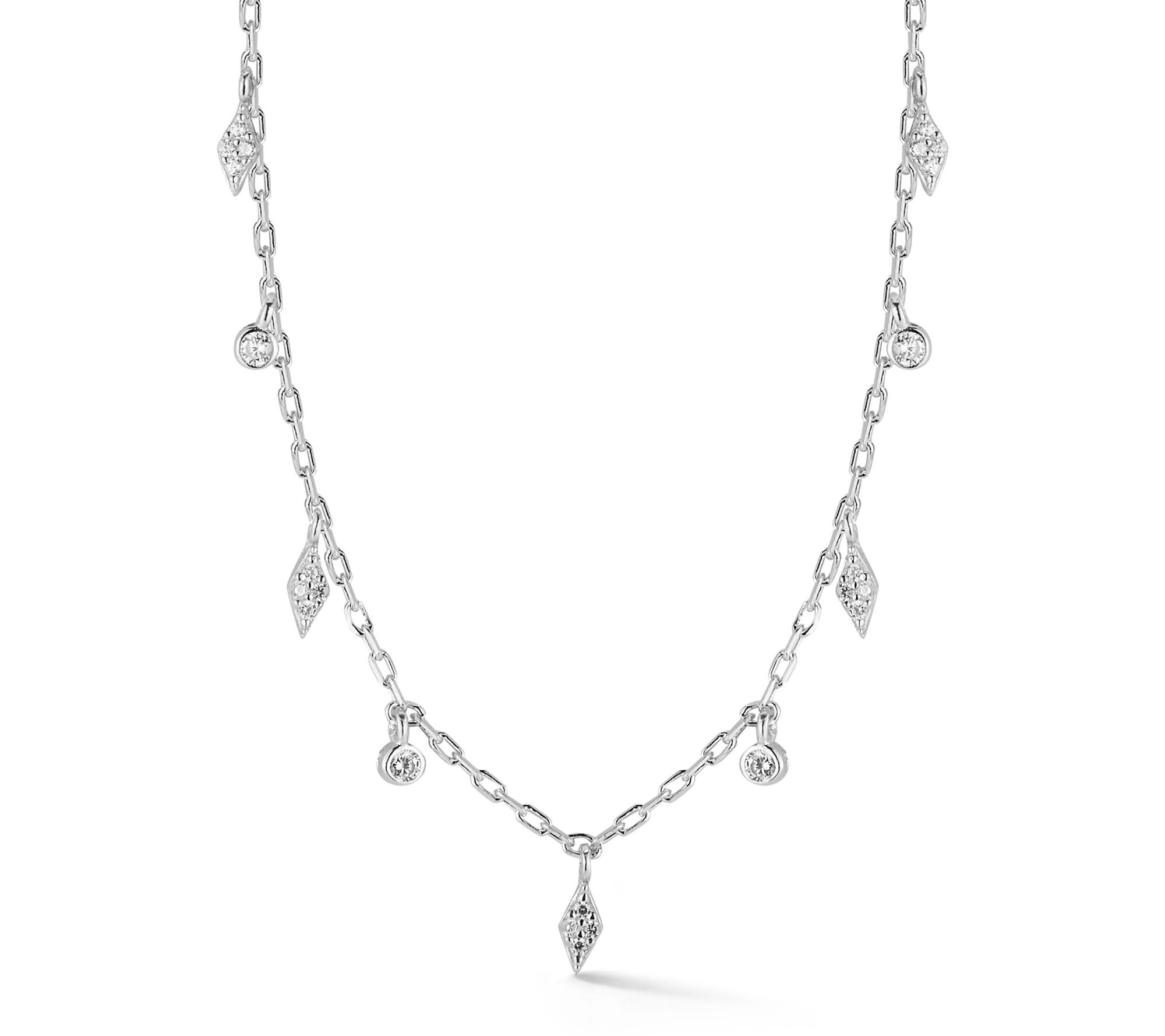 Sterlina Silver Multi-Charm Choker Necklace, Sterling