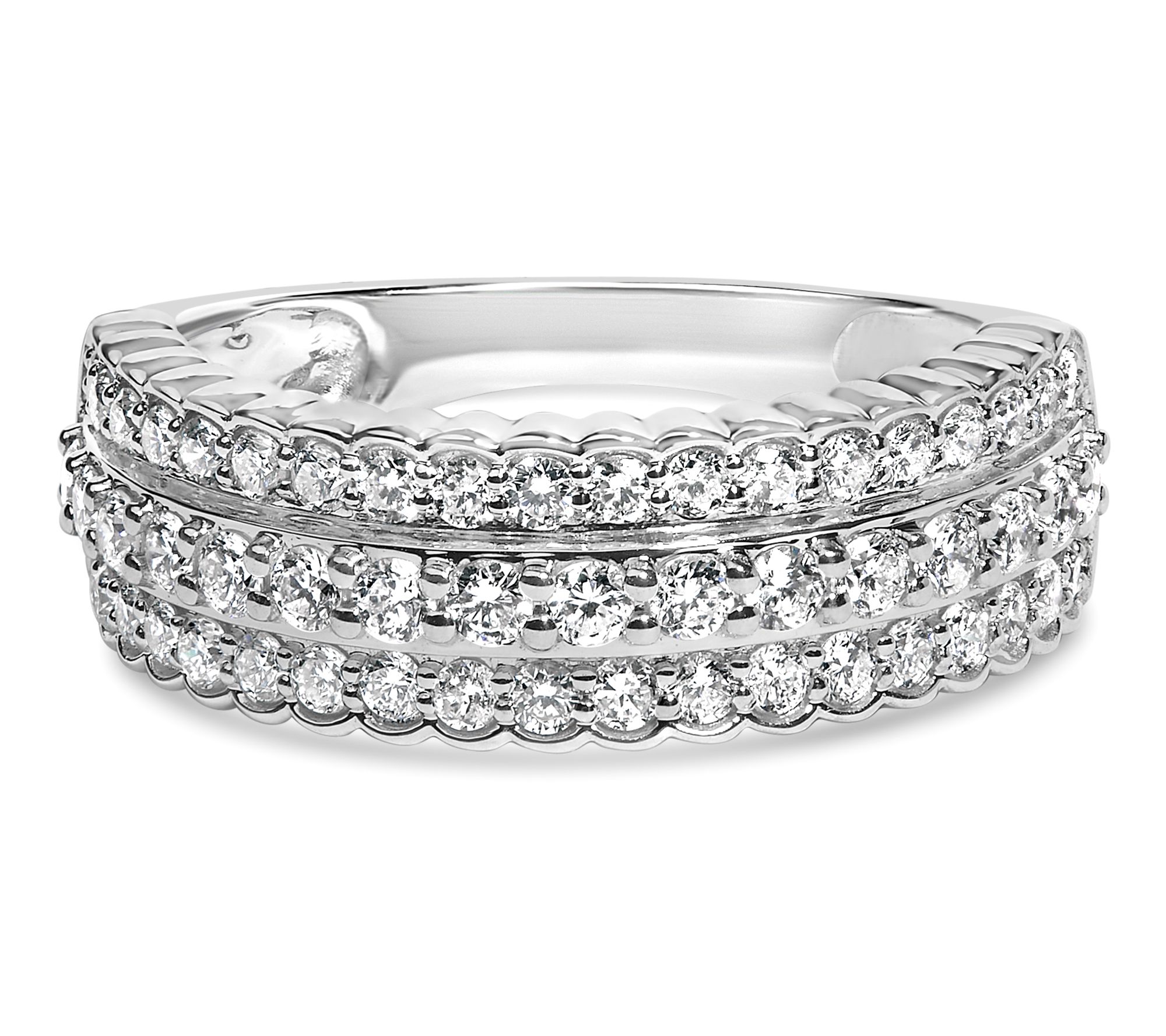 Haus of Brilliance Lab Grown Diamond Band Ring,Sterling