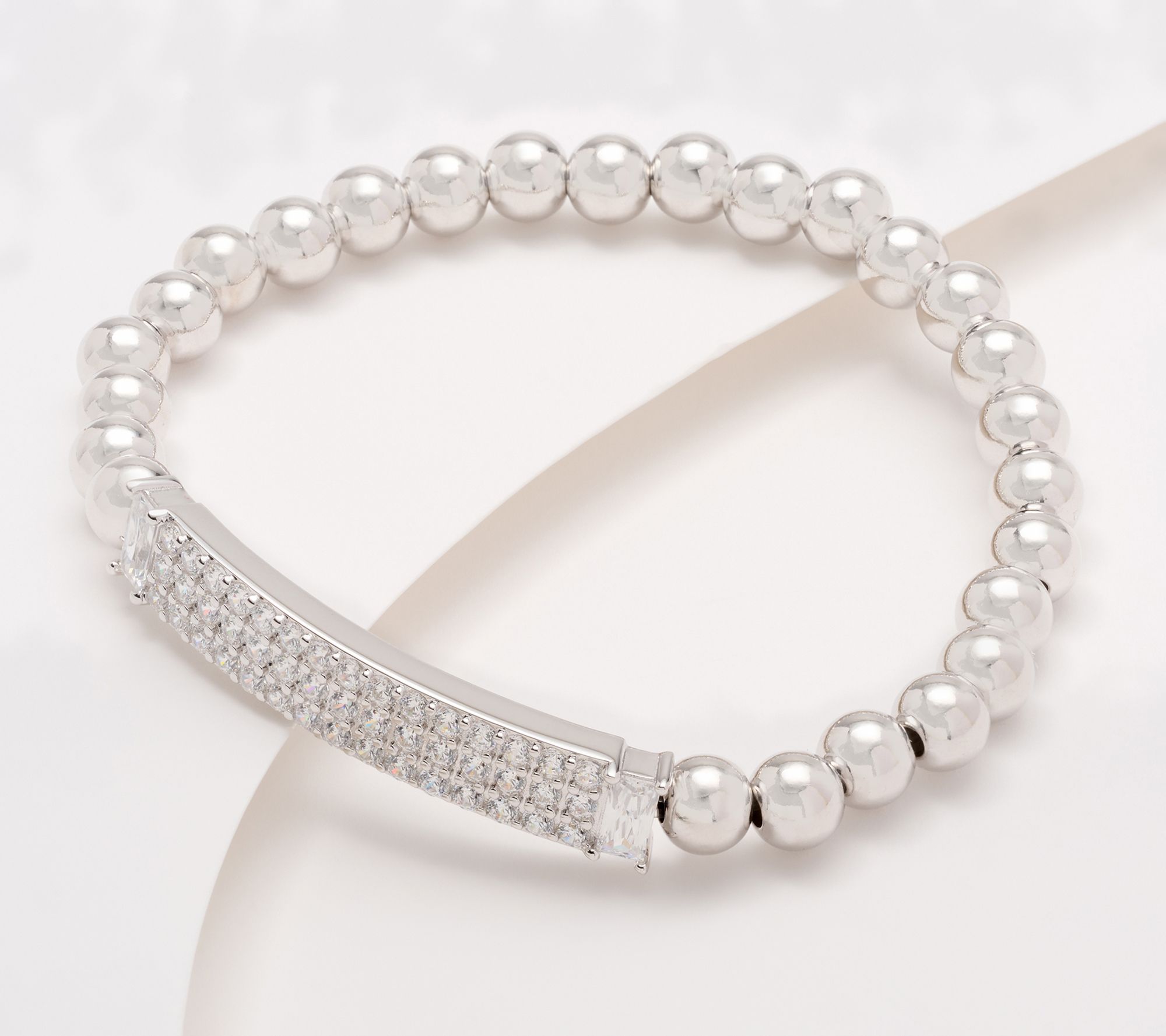 Diamonique x Kathy Levine Martinique Stretch Bracelet, Sterl