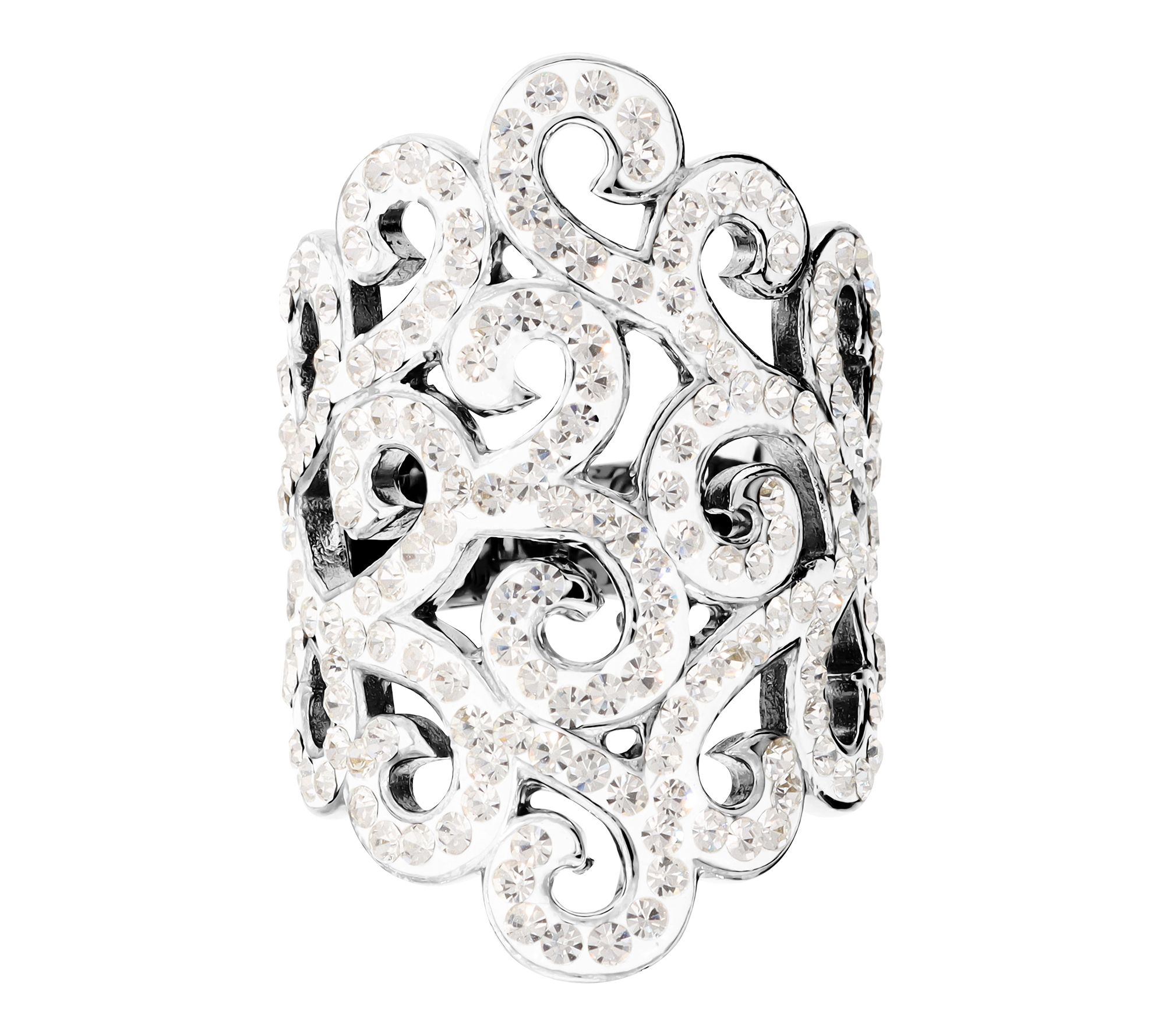 Steel By Design Scroll Design Cocktail Ring