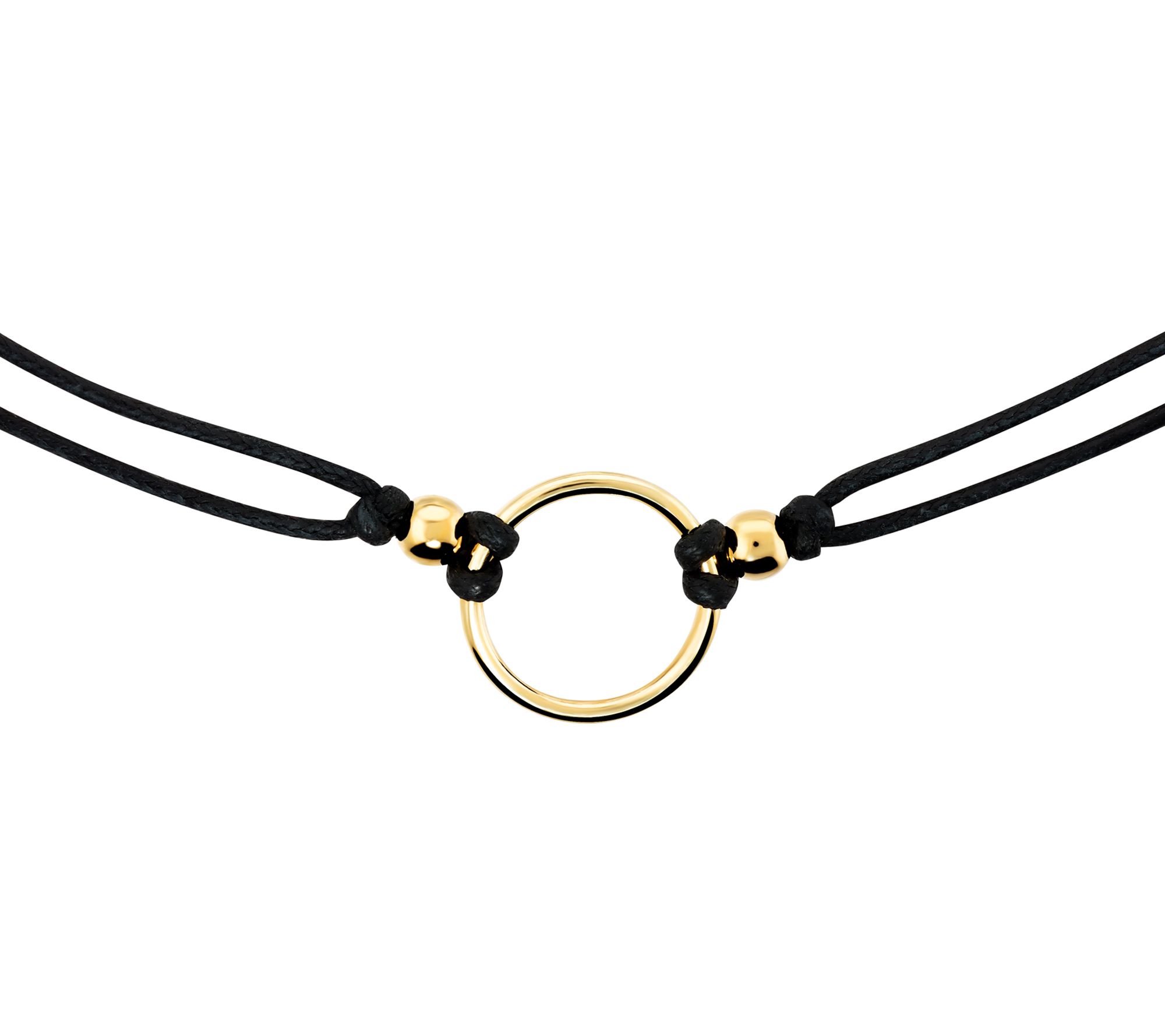 Italian Silver Circle Design Choker Necklace, 14K Gold Plated