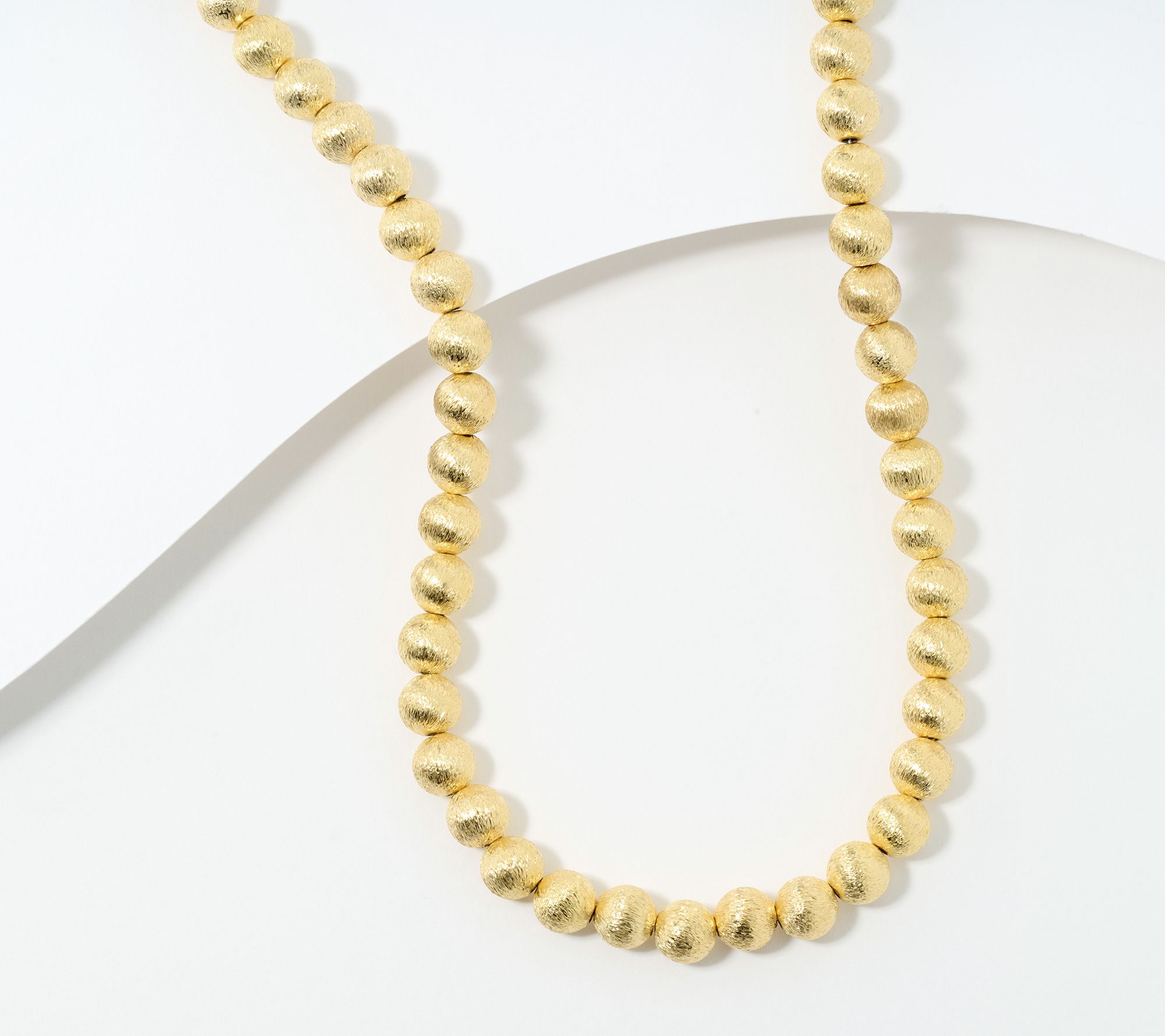 "As Is" David Markstein Bronze Satin 8mmBeadMagnetic Necklace